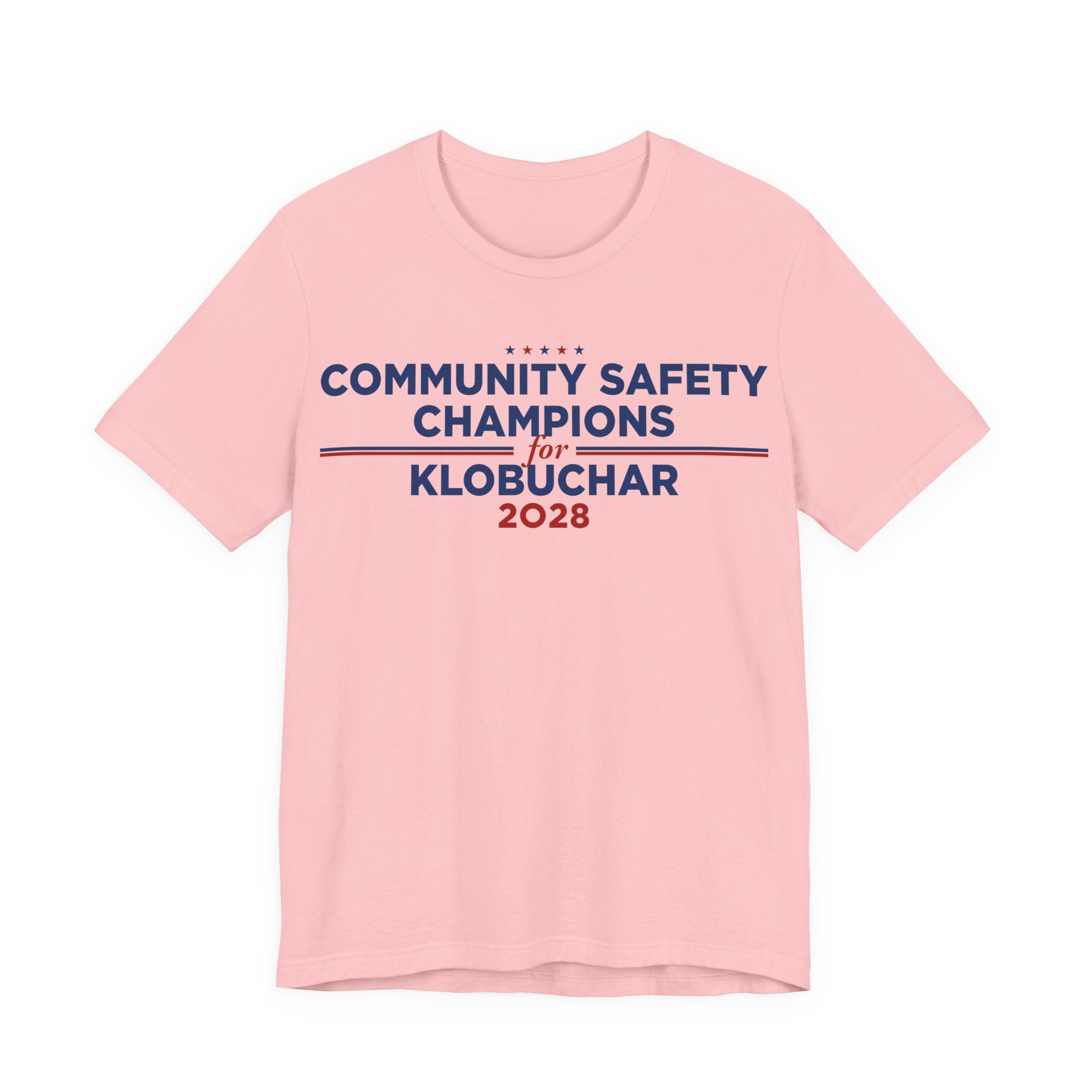 Community Safety Champions for Klobuchar 2028 T-Shirt | Bella+Canvas 3001 Political Graphic Tee