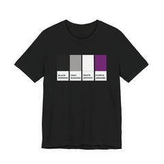 Funny Asexual Pride Flag Pantone Colors Unisex Jersey Short Sleeve T-Shirt