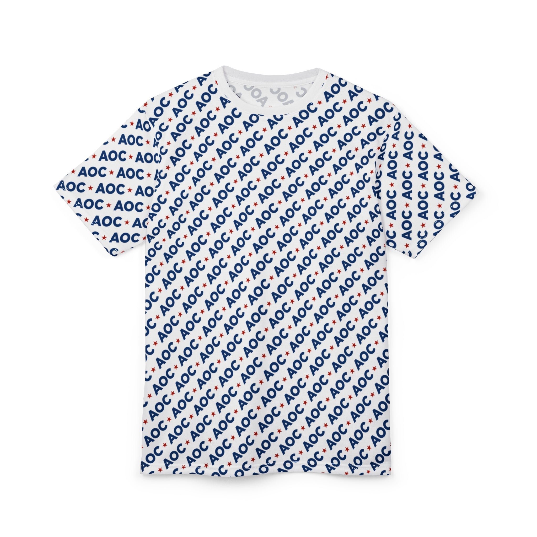 Unisex AOC All-Over Print T-Shirt – Political Graphic Tee for Progressive Everyday Style