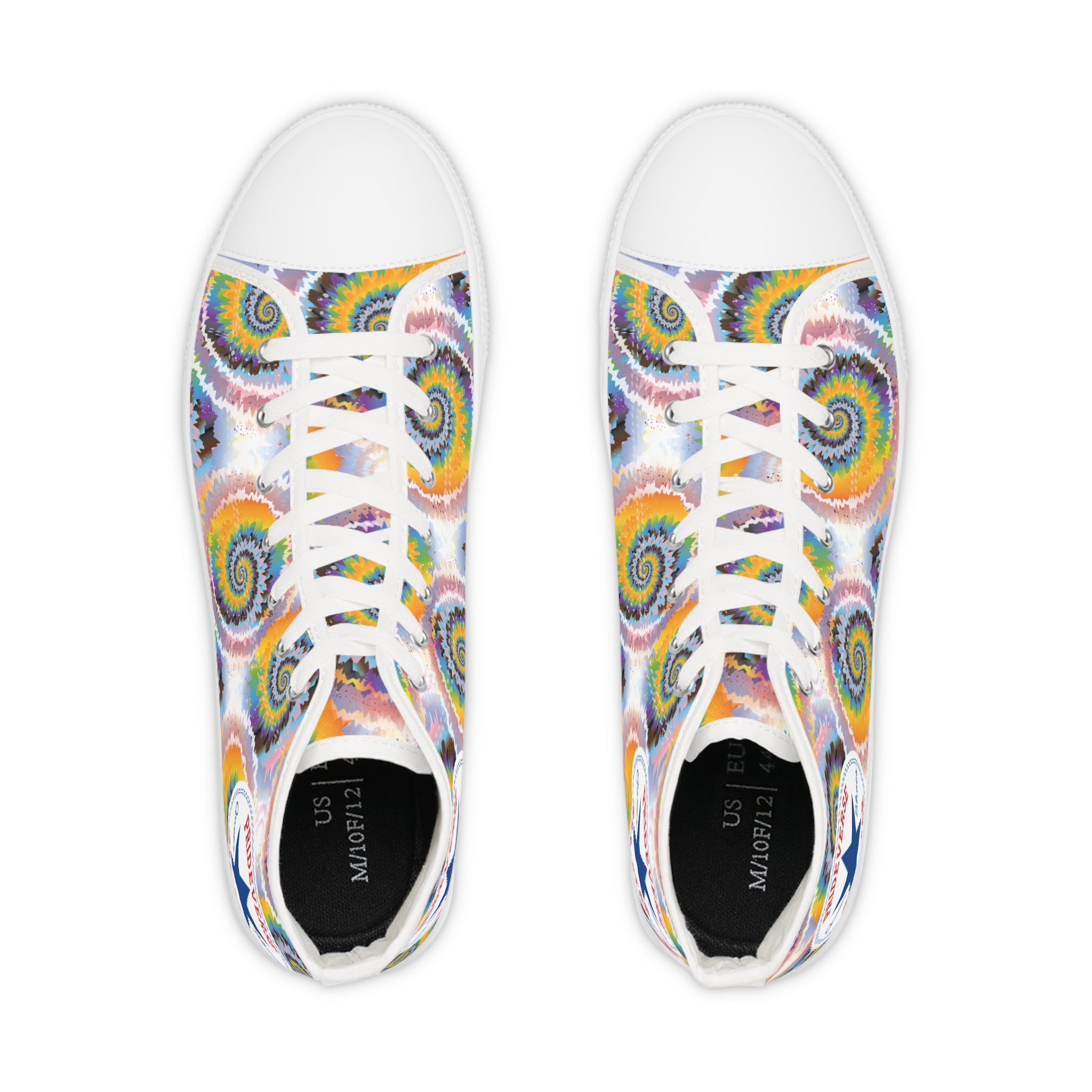 Progress Pride Tye Die Prideverse Men's High Top Sneakers
