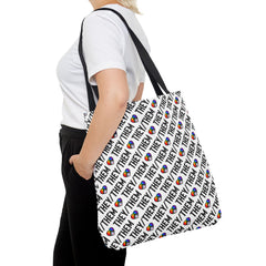 They/Them Pride Pattern Tote Bag | All-Over Print Pronoun Carryall