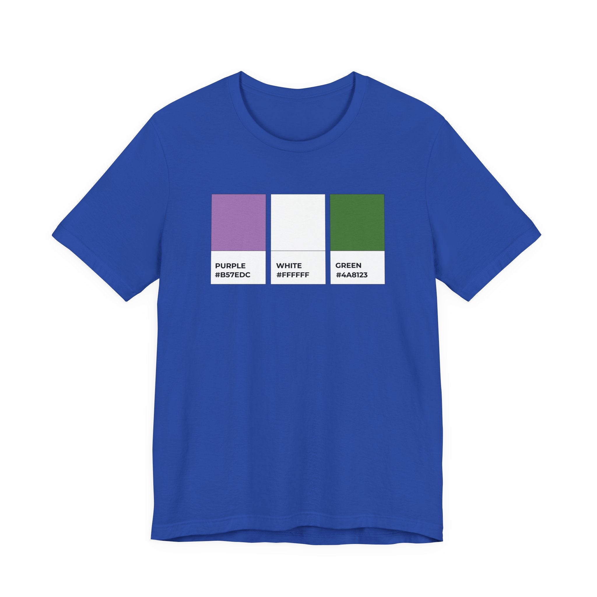 Funny Genderqueer Pride Flag Pantone Colors Unisex Jersey Short Sleeve T-Shirt