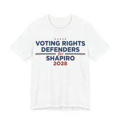 Voting Rights Defenders for Josh Shapiro for President Campaign T-Shirt 2028