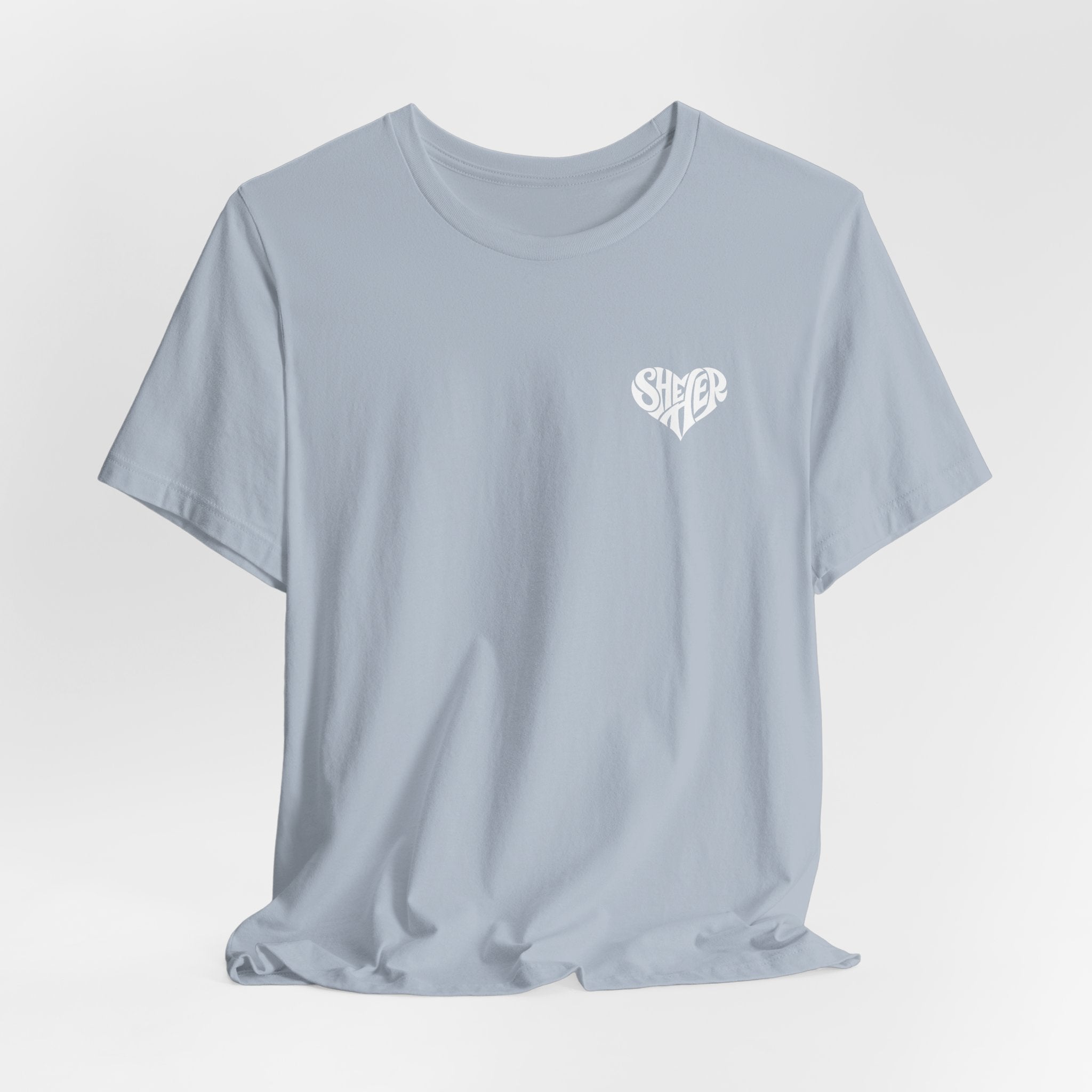 She/Her Heart Pronoun T-Shirt – Minimalist Chest Graphic Tee
