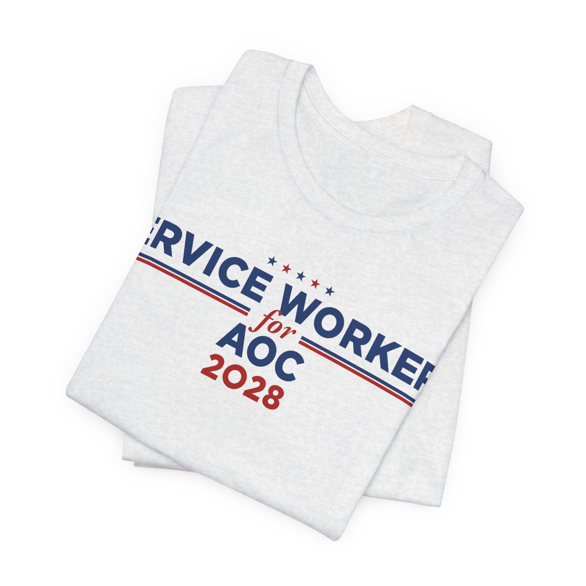 Service Workers for AOC for President Campaign T-Shirt 2028