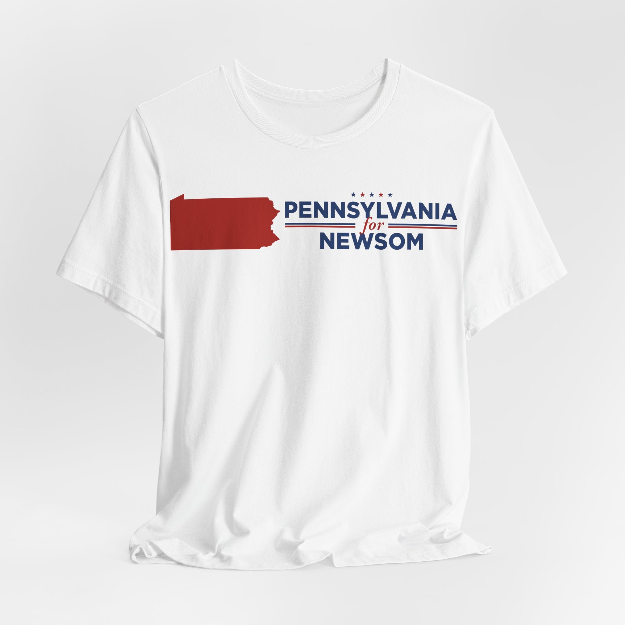 Pennsylvania for Gavin Newsom for President Campaign T-Shirt 2028