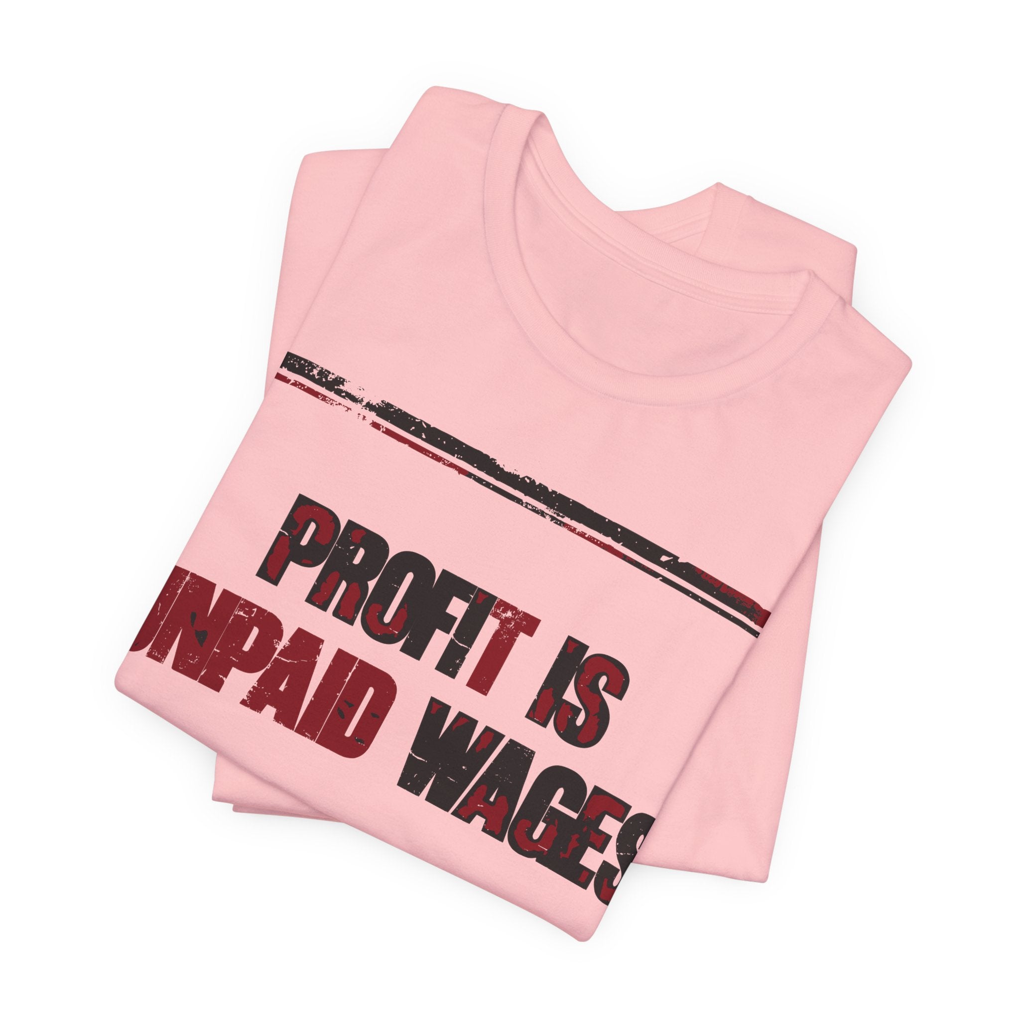 Profit Is Unpaid Wages T-Shirt | Anti-Capitalist Workers Rights Graphic Tee