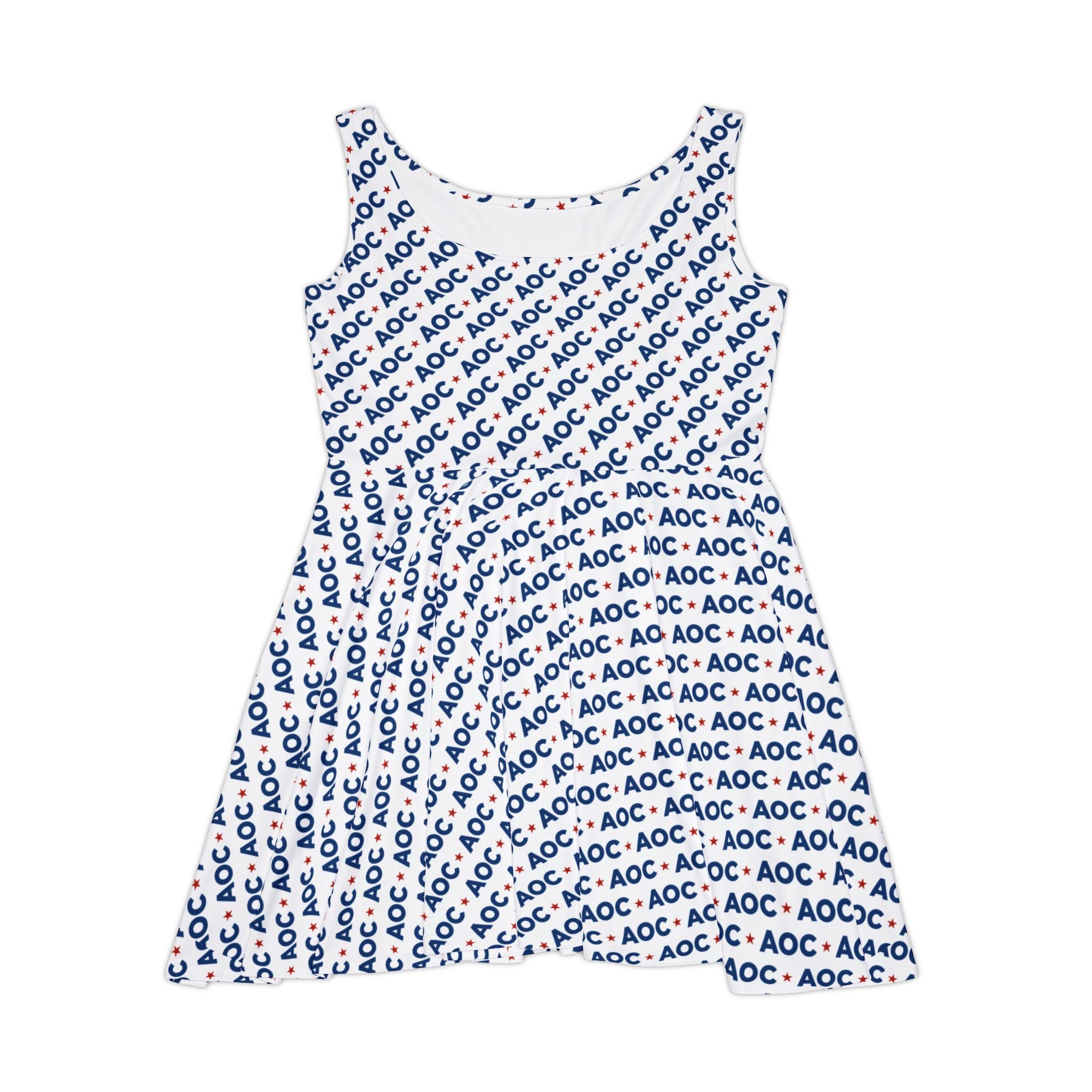 AOC Skater Dress – Political Graphic Sleeveless Dress for Progressive Style