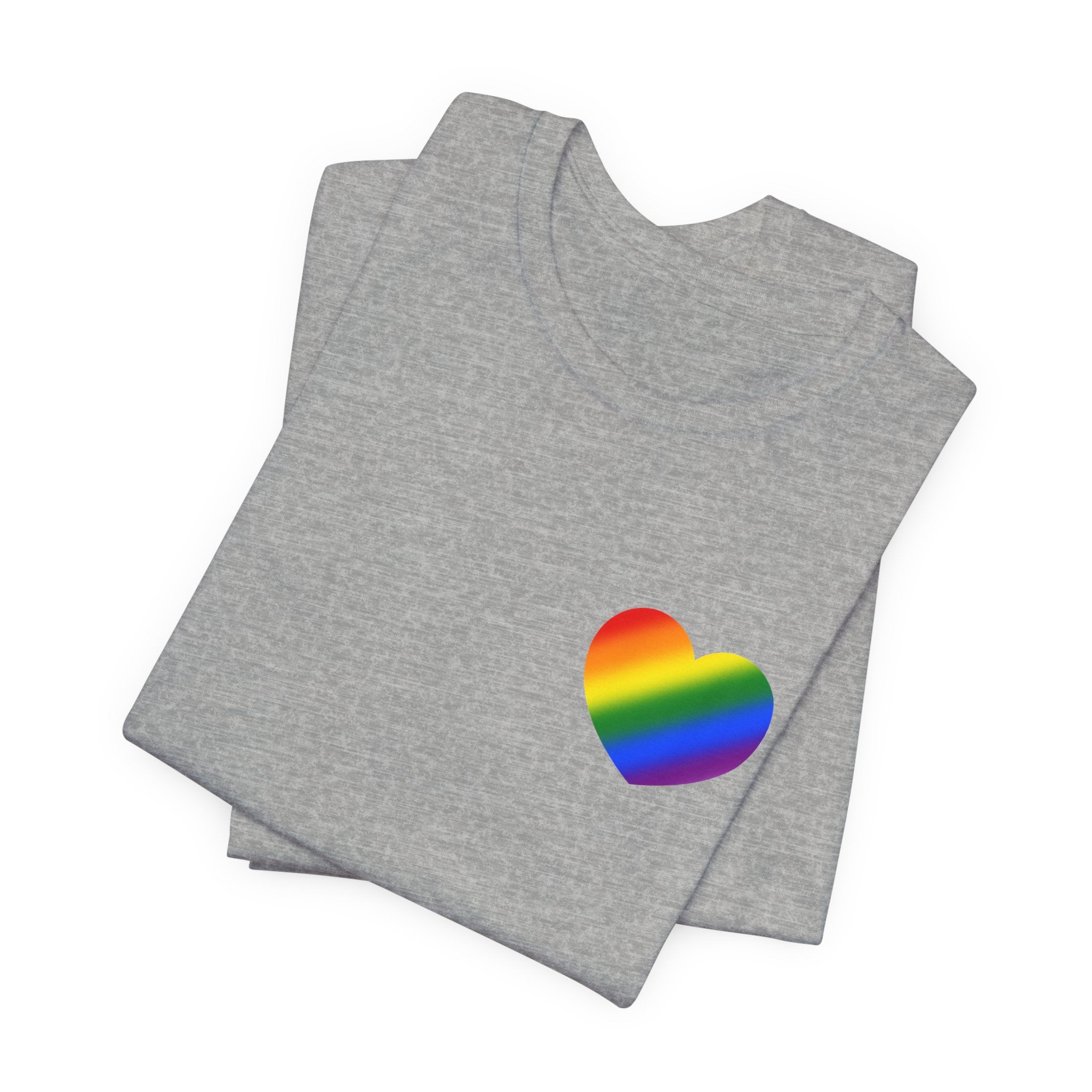 Rainbow Heart T-Shirt – Minimalist LGBTQ Pride Tee