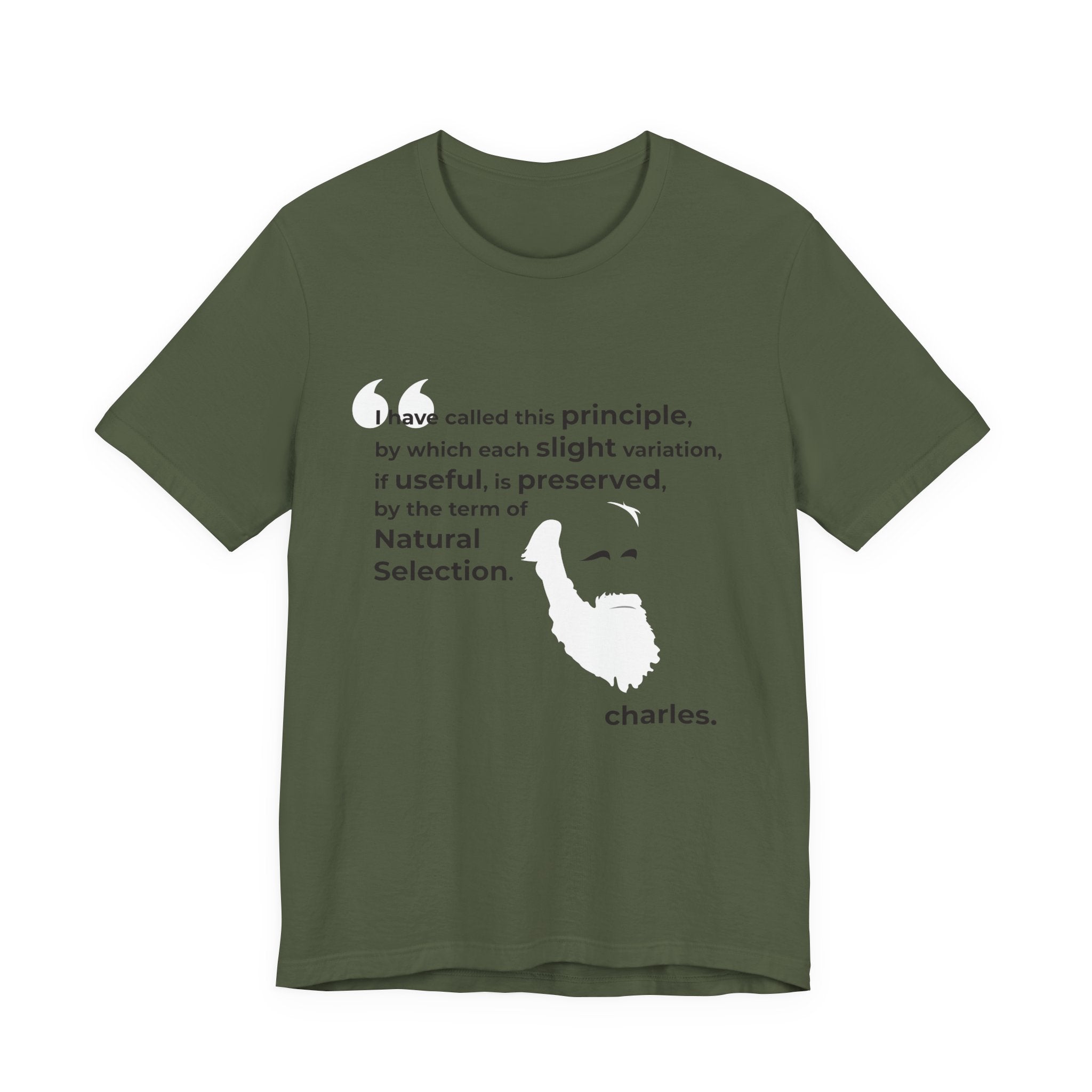 Charles Darwin Natural Selection Unisex Jersey Short Sleeve T-Shirt - Science Enthusiast