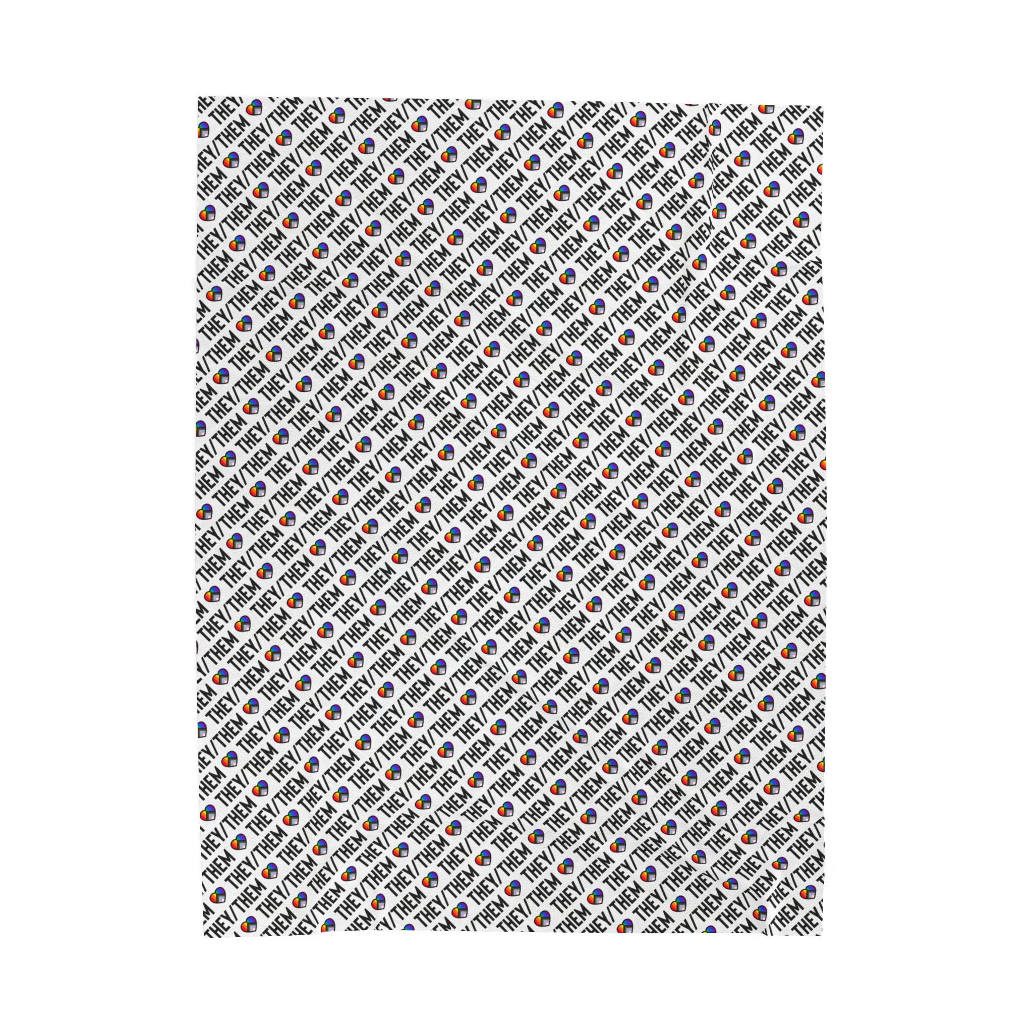 They/Them Pride Velveteen Plush Blanket