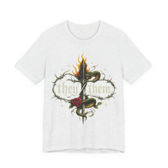 they/them Gothic Pronoun T-Shirt – Tattoo Flash Style Graphic Tee