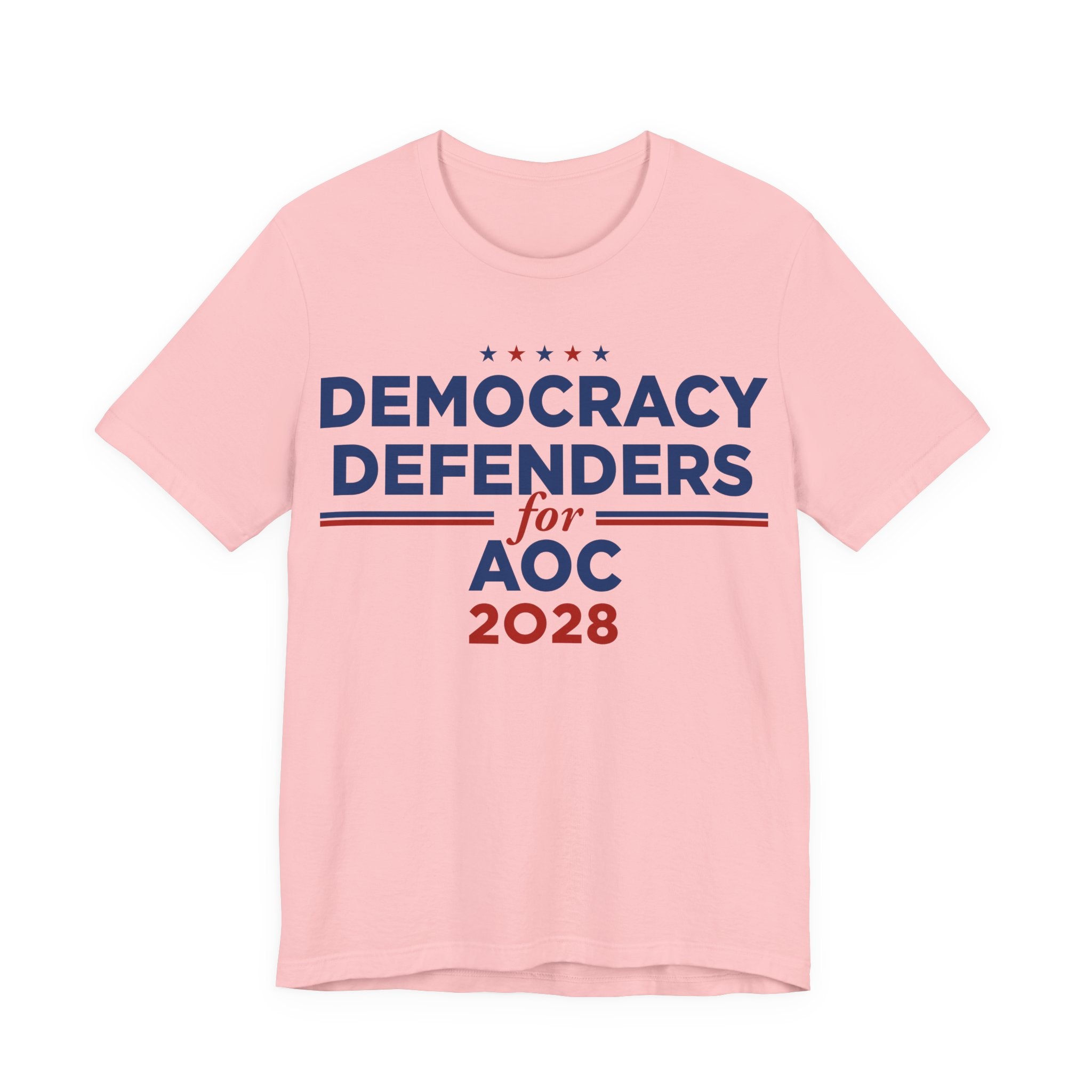 Democracy Defenders for AOC 2028 T-Shirt | Bella+Canvas 3001 Political Graphic Tee