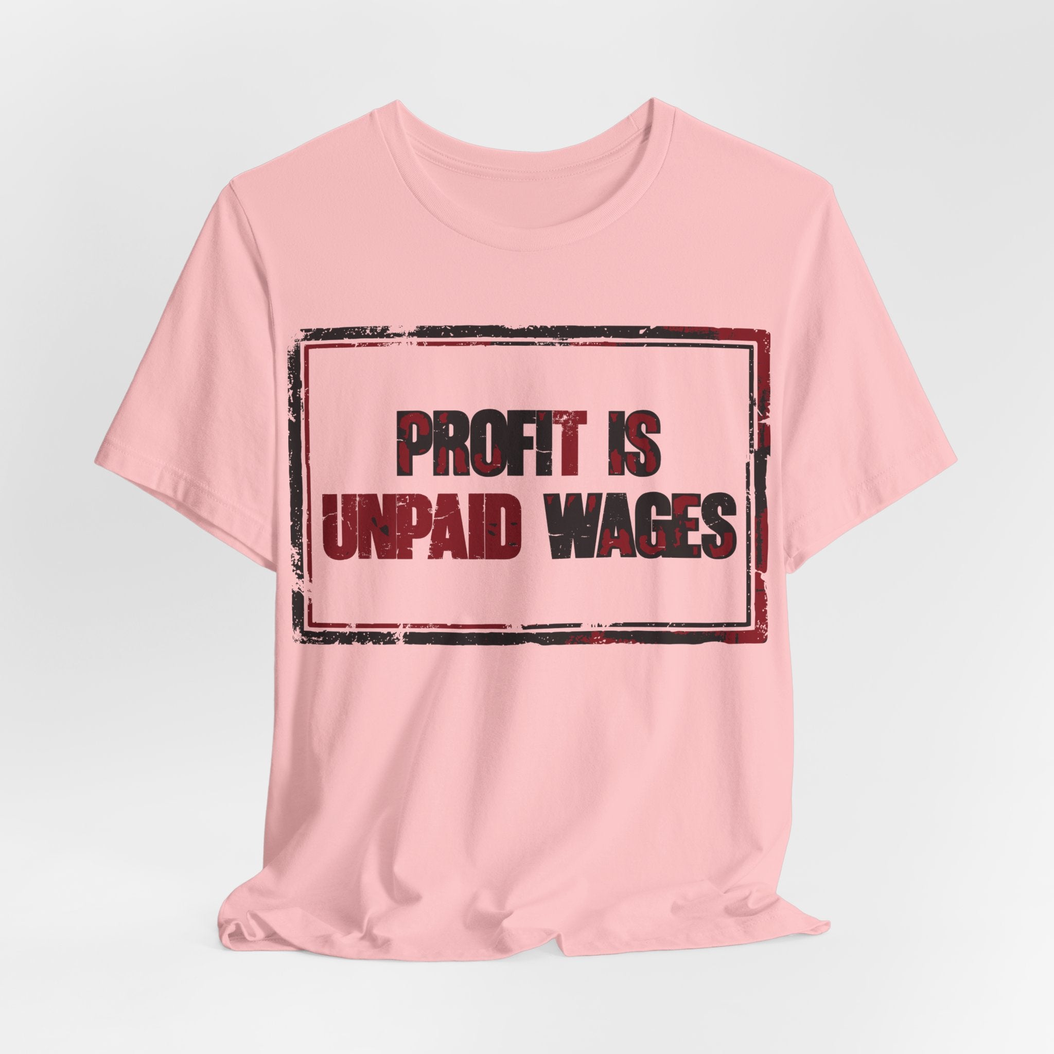 Profit Is Unpaid Wages T-Shirt | Anti-Capitalist Workers Rights Graphic Tee