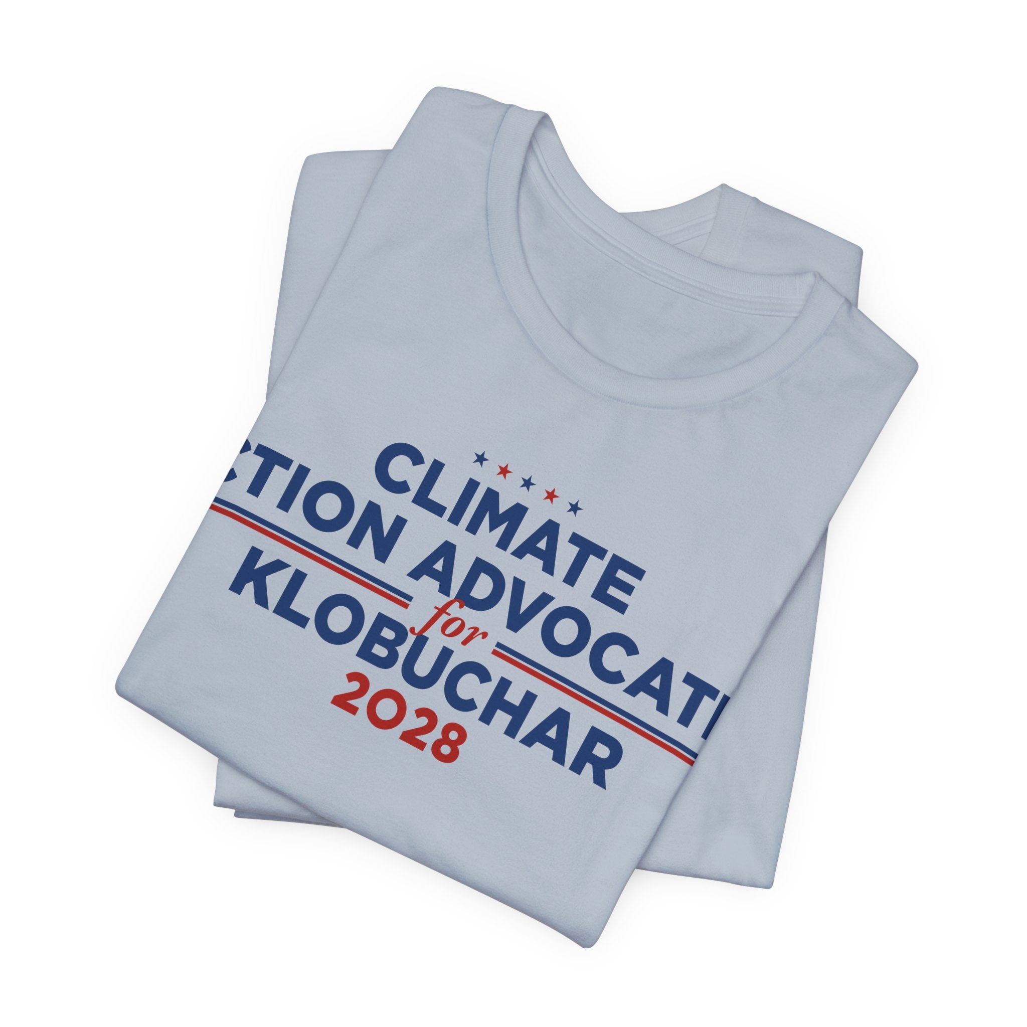 Climate Action Advocates for Klobuchar 2028 T-Shirt | Bella+Canvas 3001 Political Graphic Tee