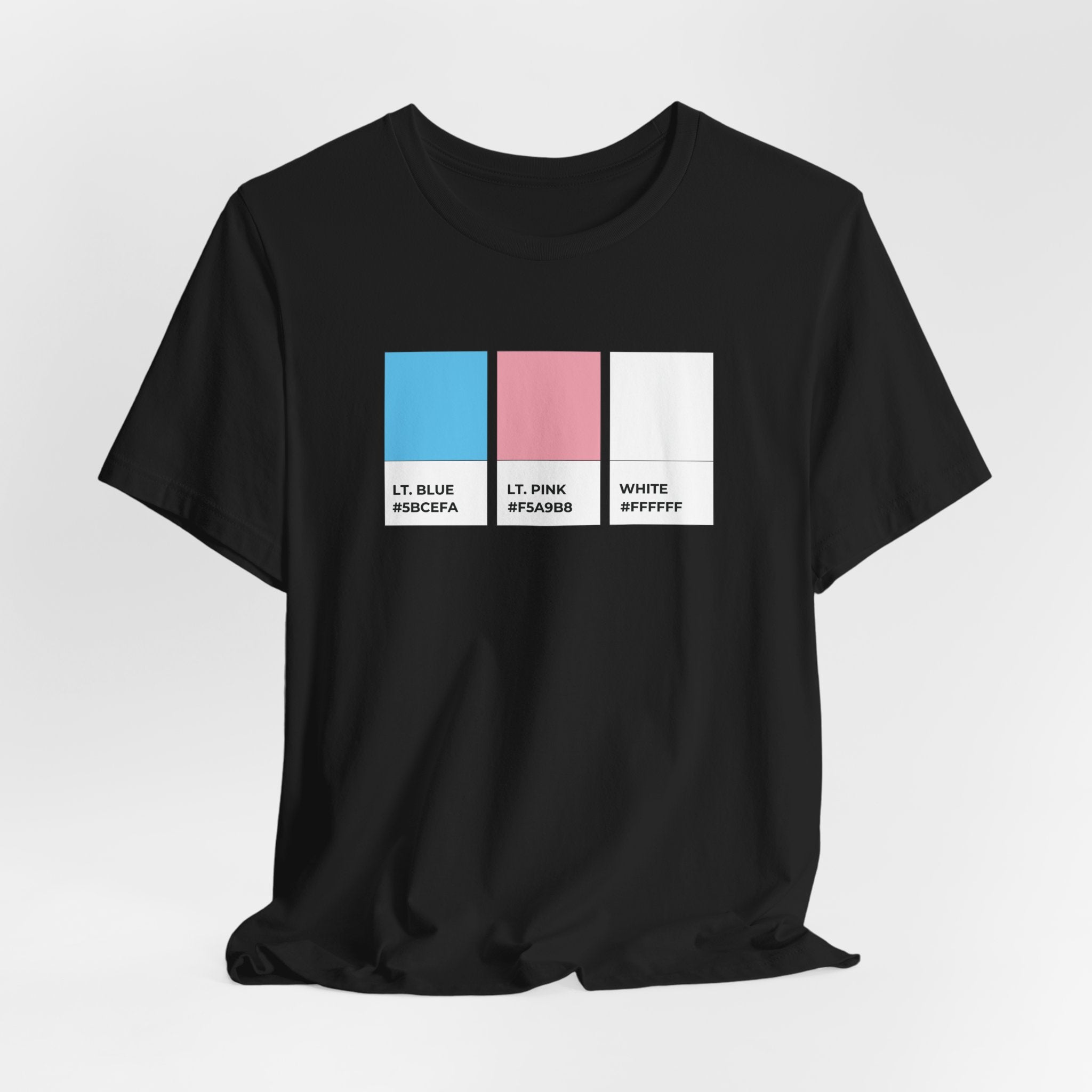 Funny Transgender Trans Pride Flag Pantone Colors Unisex Short Sleeve T-Shirt