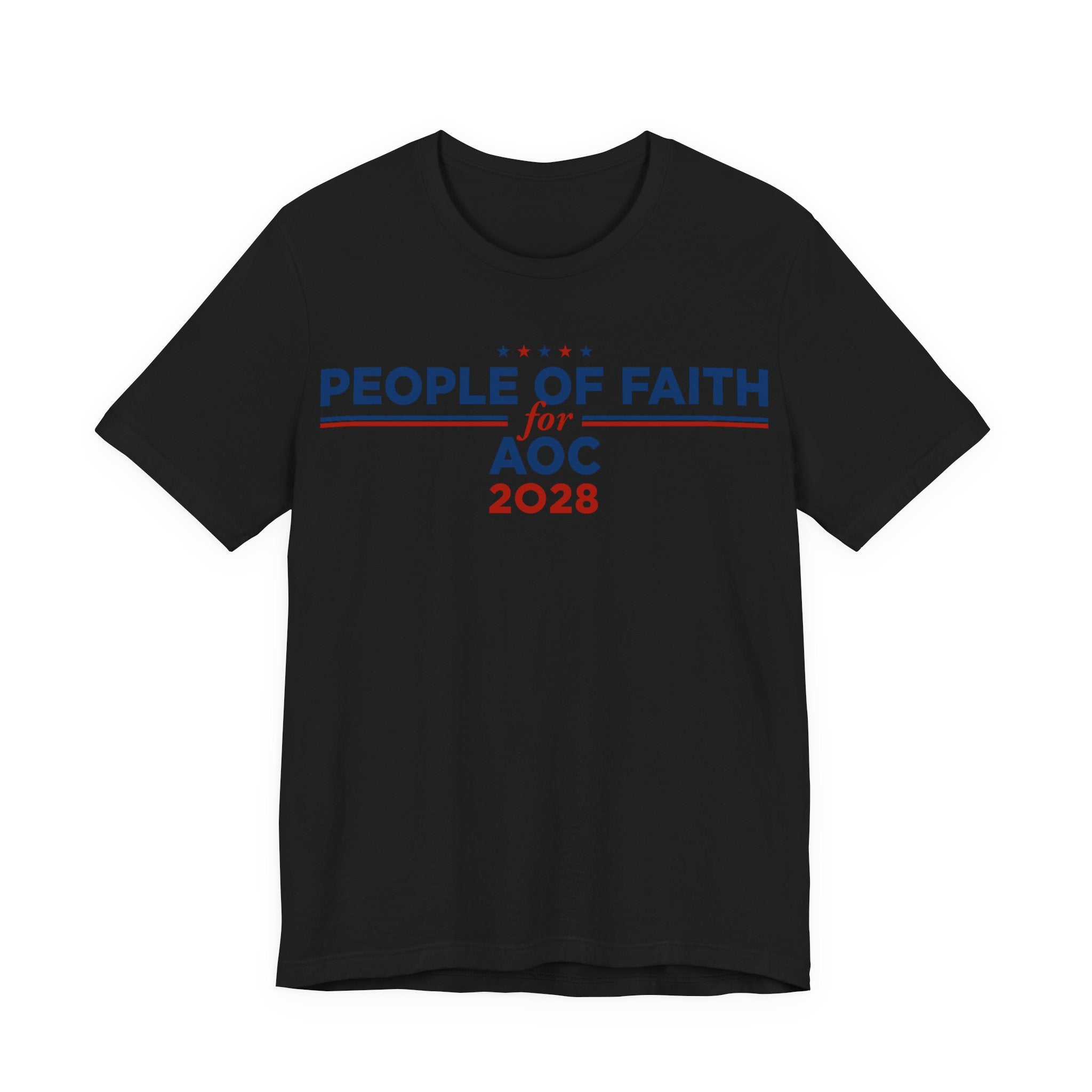 People of Faith for AOC for President Campaign T-Shirt 2028
