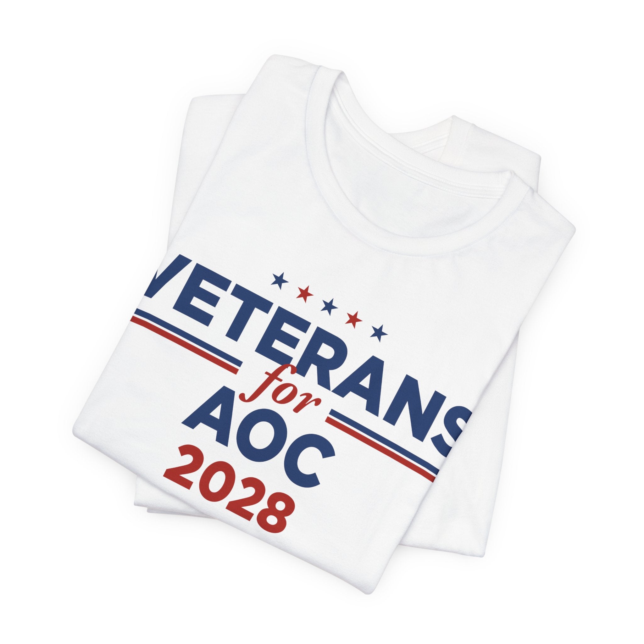 Veterans for AOC for President Campaign T-Shirt 2028
