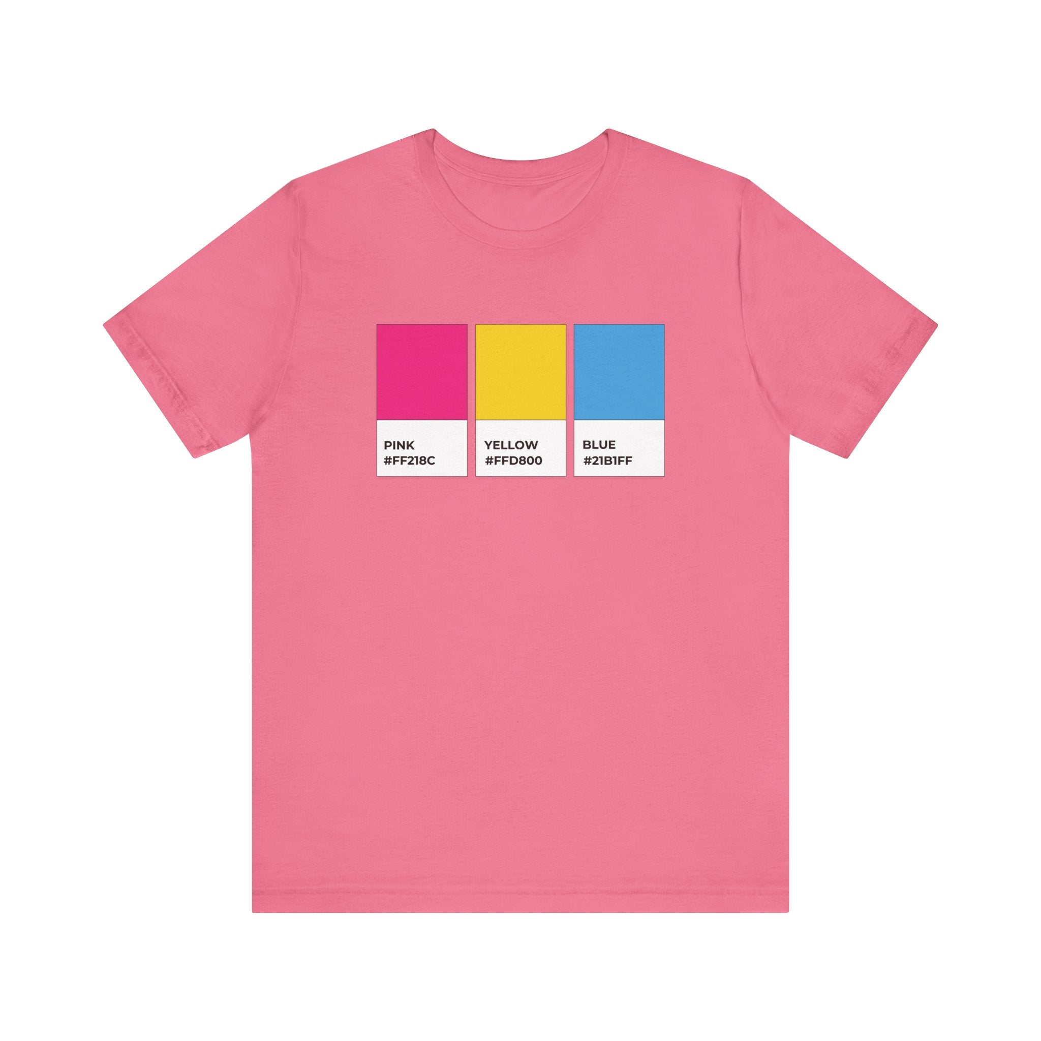 Funny Pansexual Pride Flag Pantone Colors Unisex Jersey Short Sleeve T-Shirt
