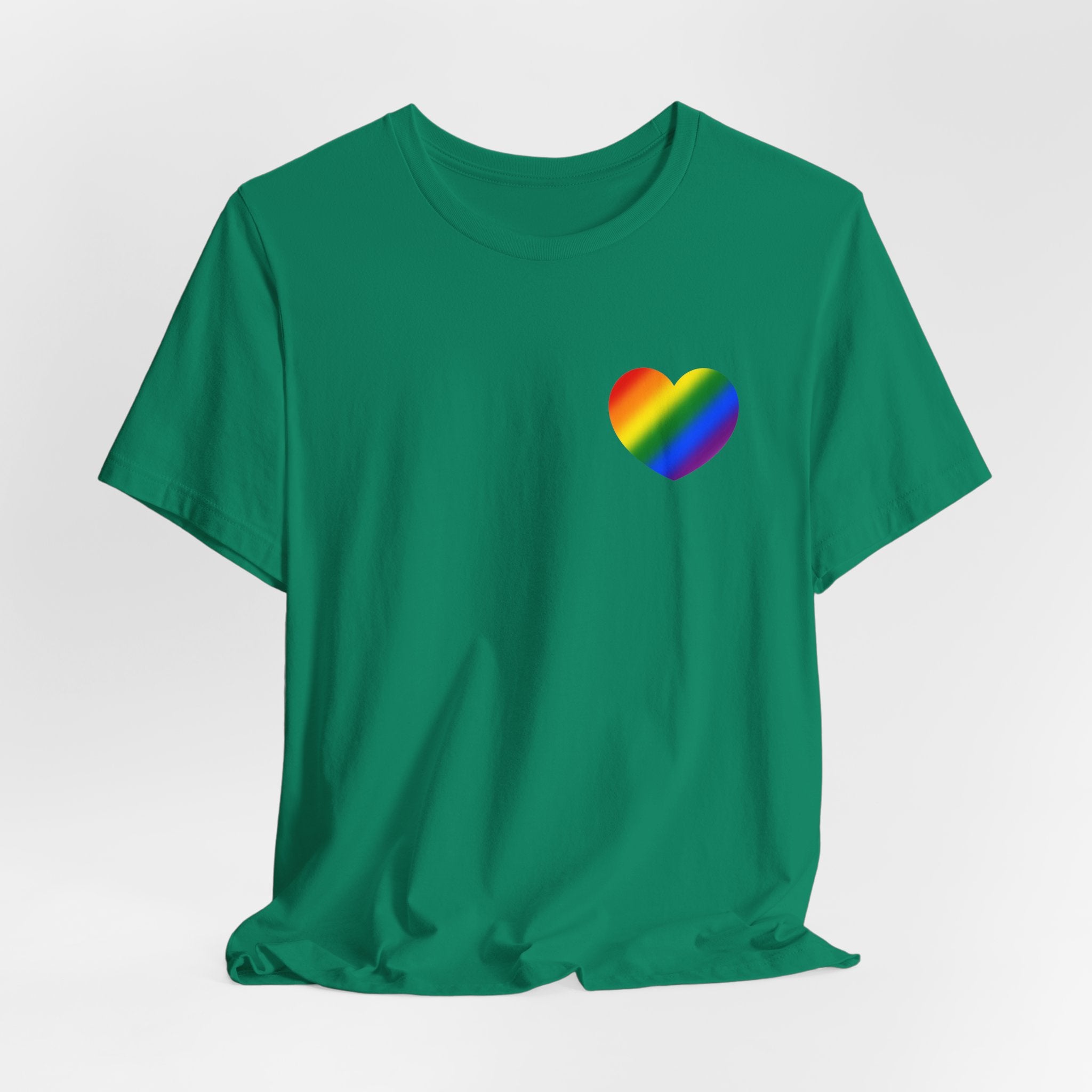 Rainbow Heart T-Shirt – Minimalist LGBTQ Pride Tee