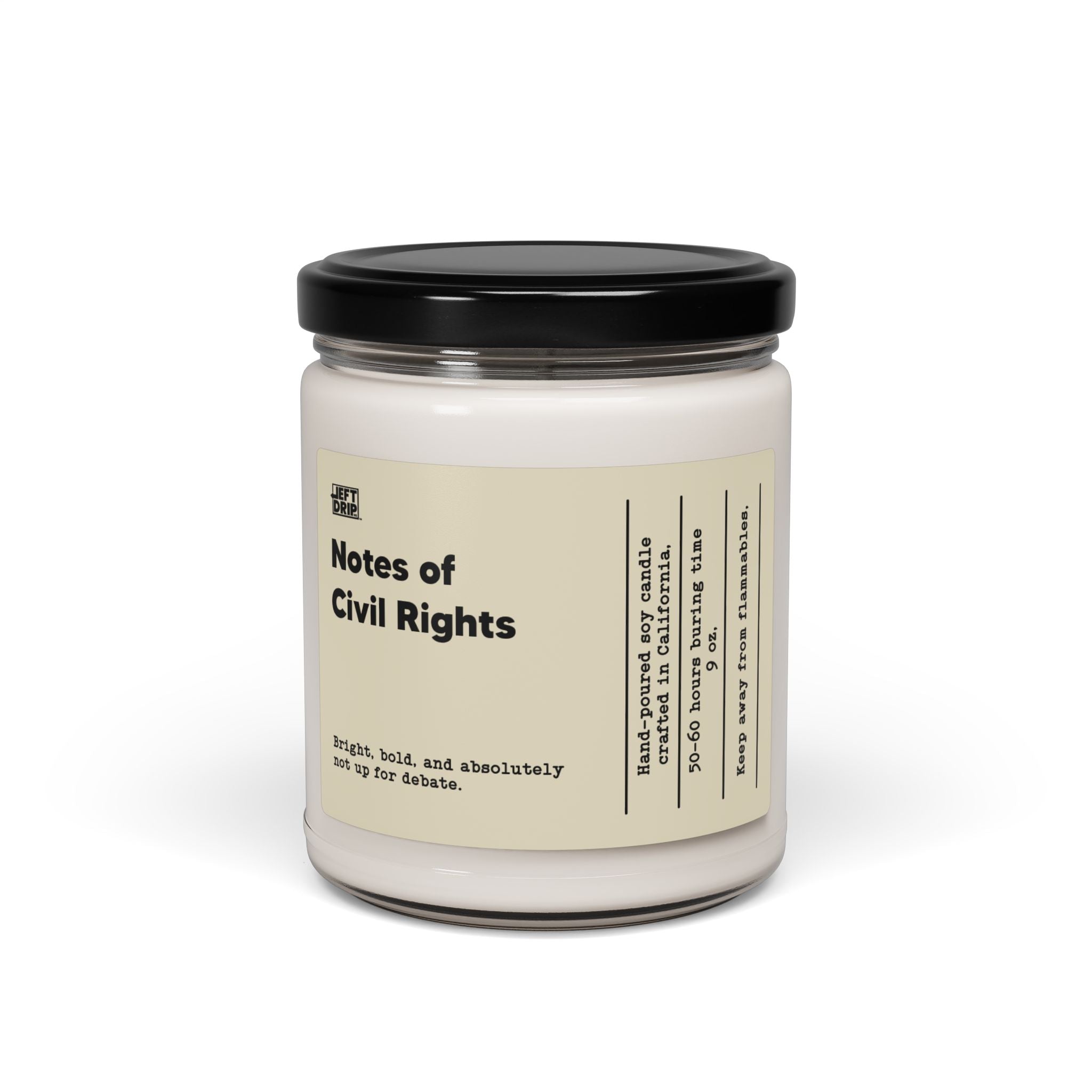 Notes of Civil Rights – Hand-Poured Soy Candle (9 oz)