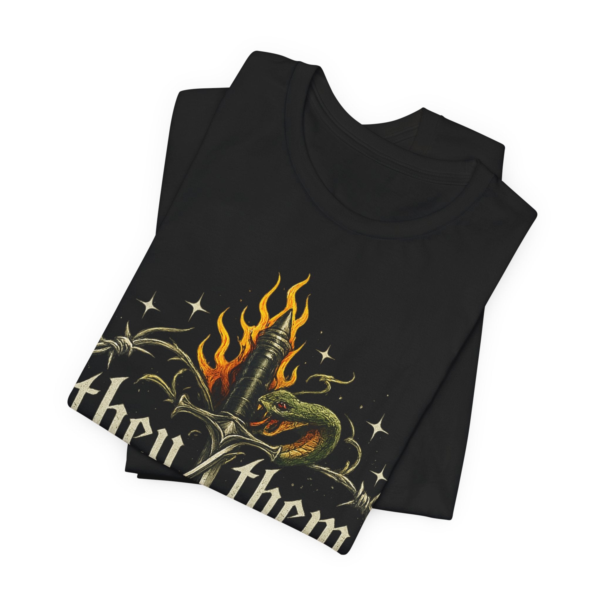 they/them Gothic Pronoun T-Shirt – Tattoo Flash Style Graphic Tee