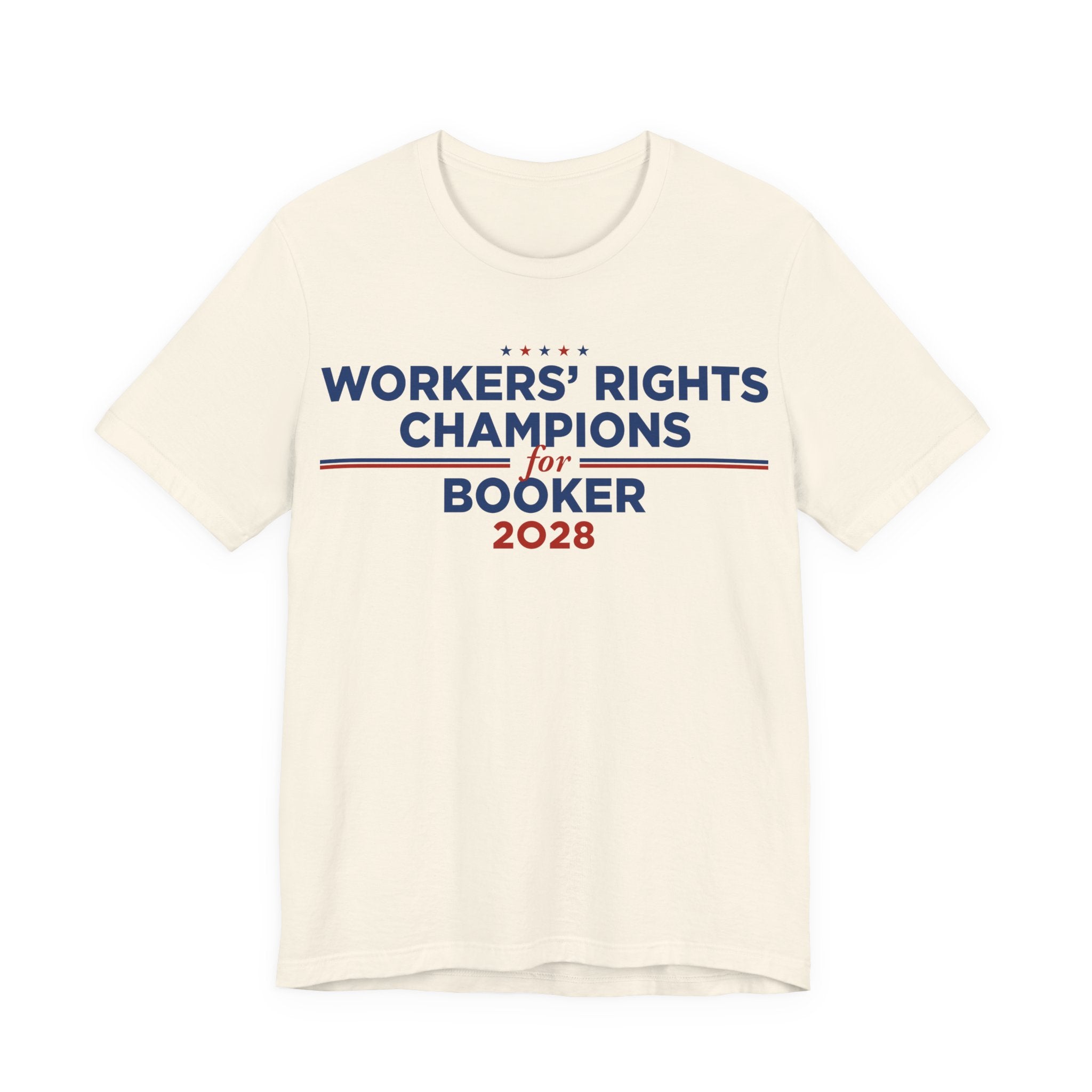Worker' Rights Champions Cory Booker for President Campaign T-Shirt 2028