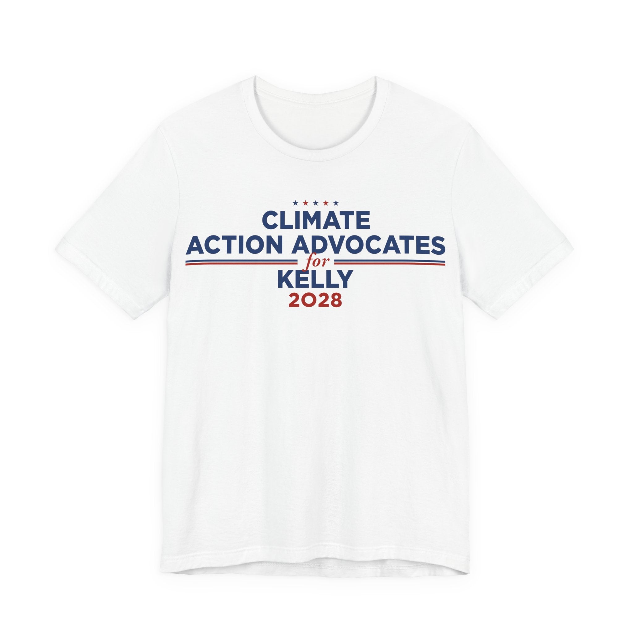Climate Action Advocates for Kelly 2028 T-Shirt | Bella+Canvas 3001 Political Graphic Tee