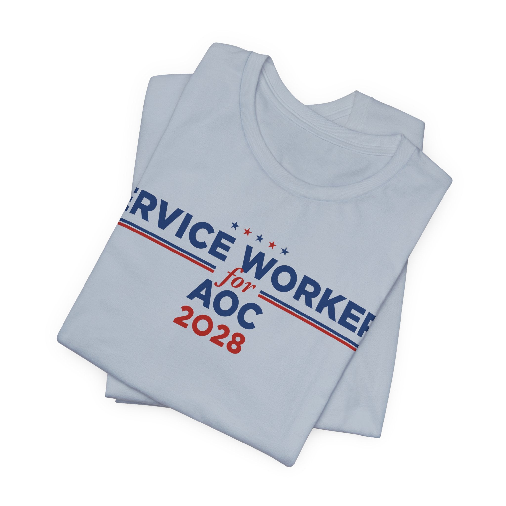 Service Workers for AOC for President Campaign T-Shirt 2028
