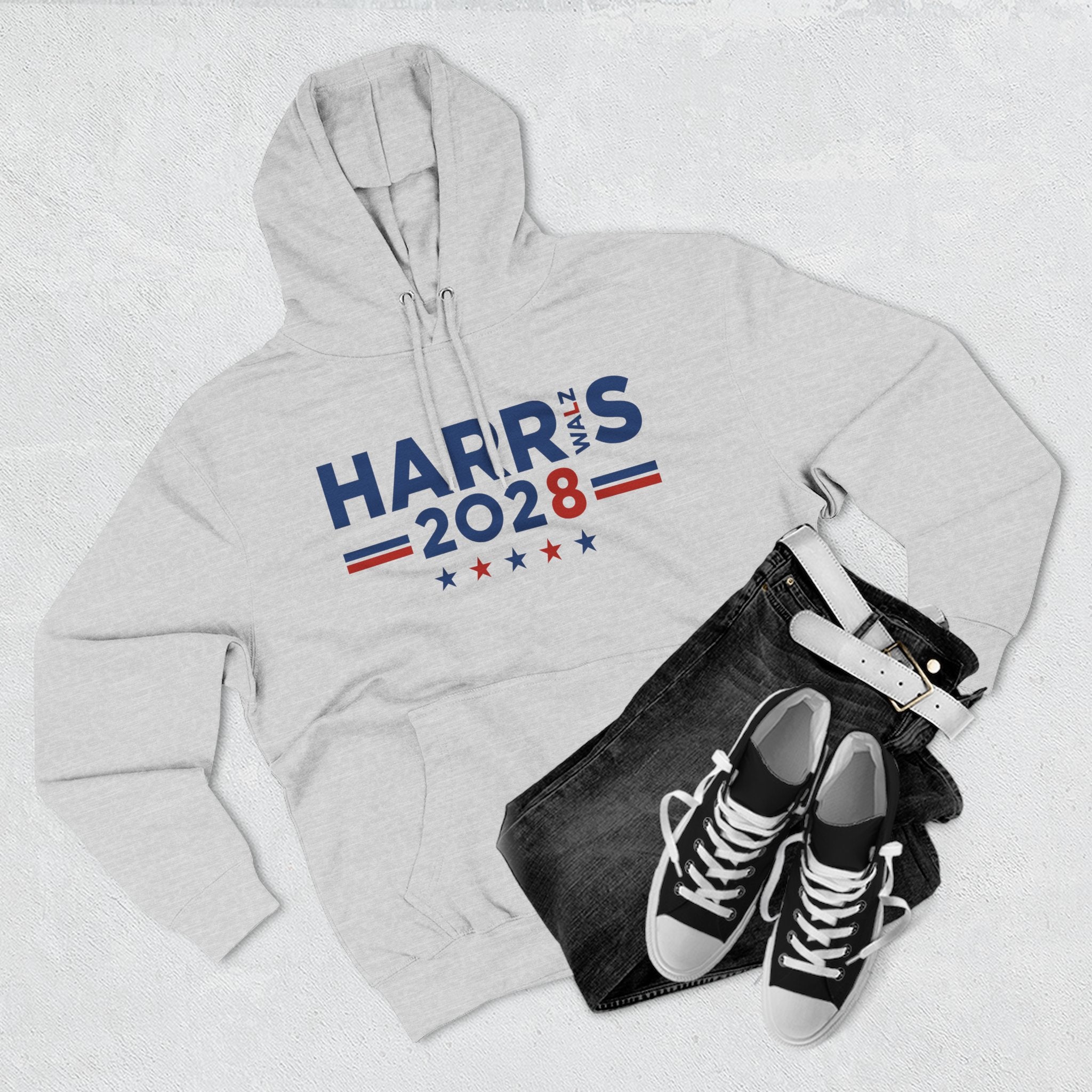 Premium Kamala Harris Tim Walz 2028 Pullover Hoodie