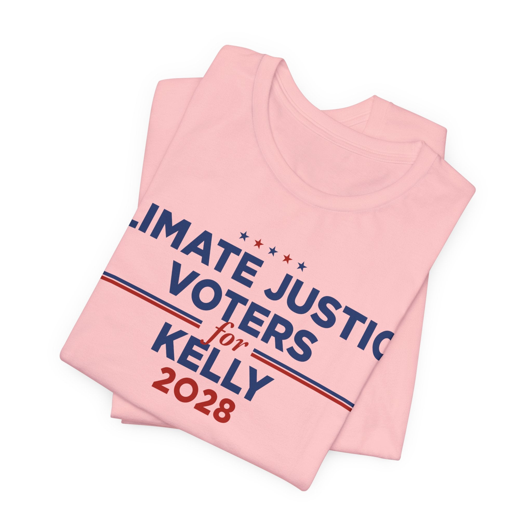 Climate Justice Voters for Kelly 2028 T-Shirt | Bella+Canvas 3001 Political Graphic Tee