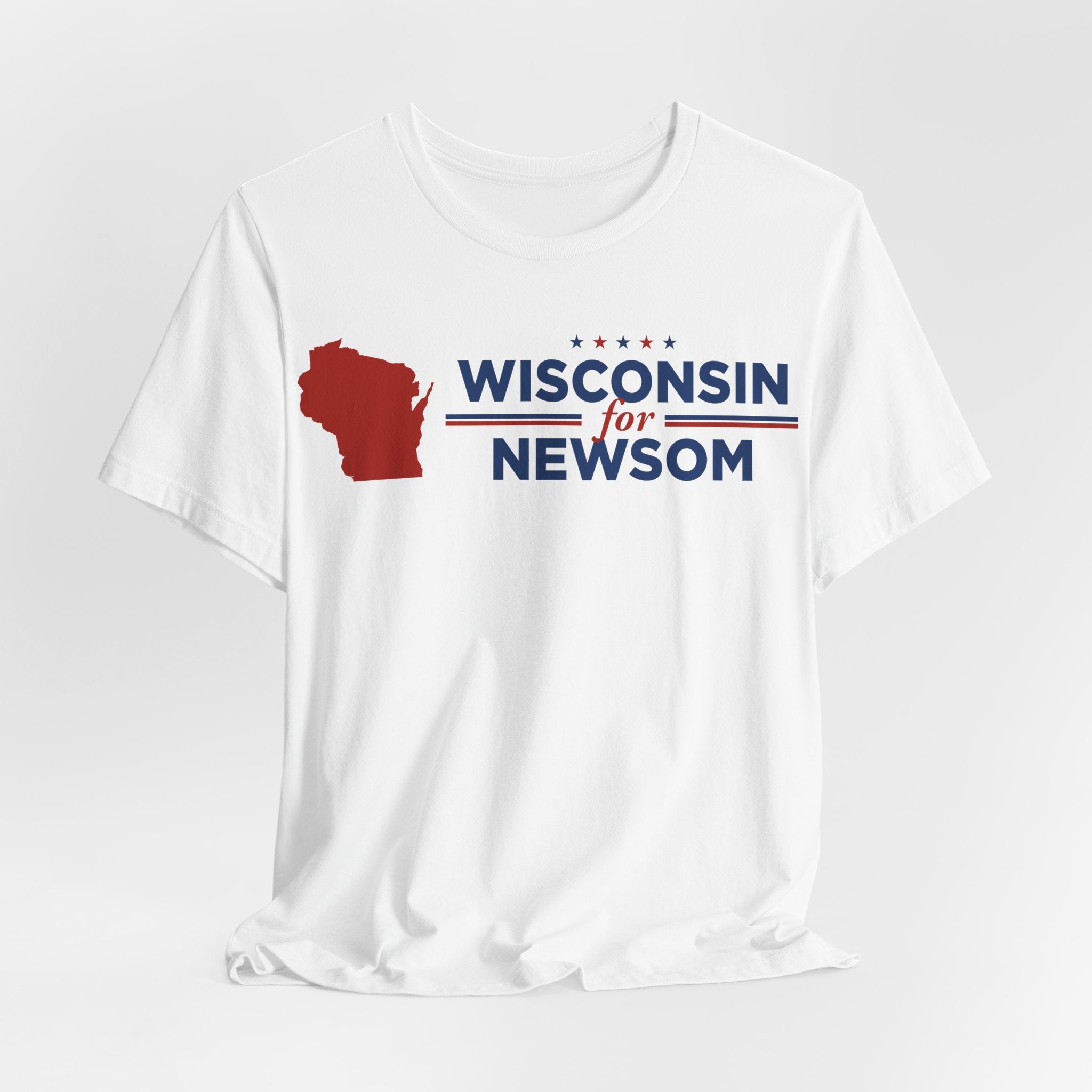 Wisconsin for Gavin Newsom for President Campaign T-Shirt 2028