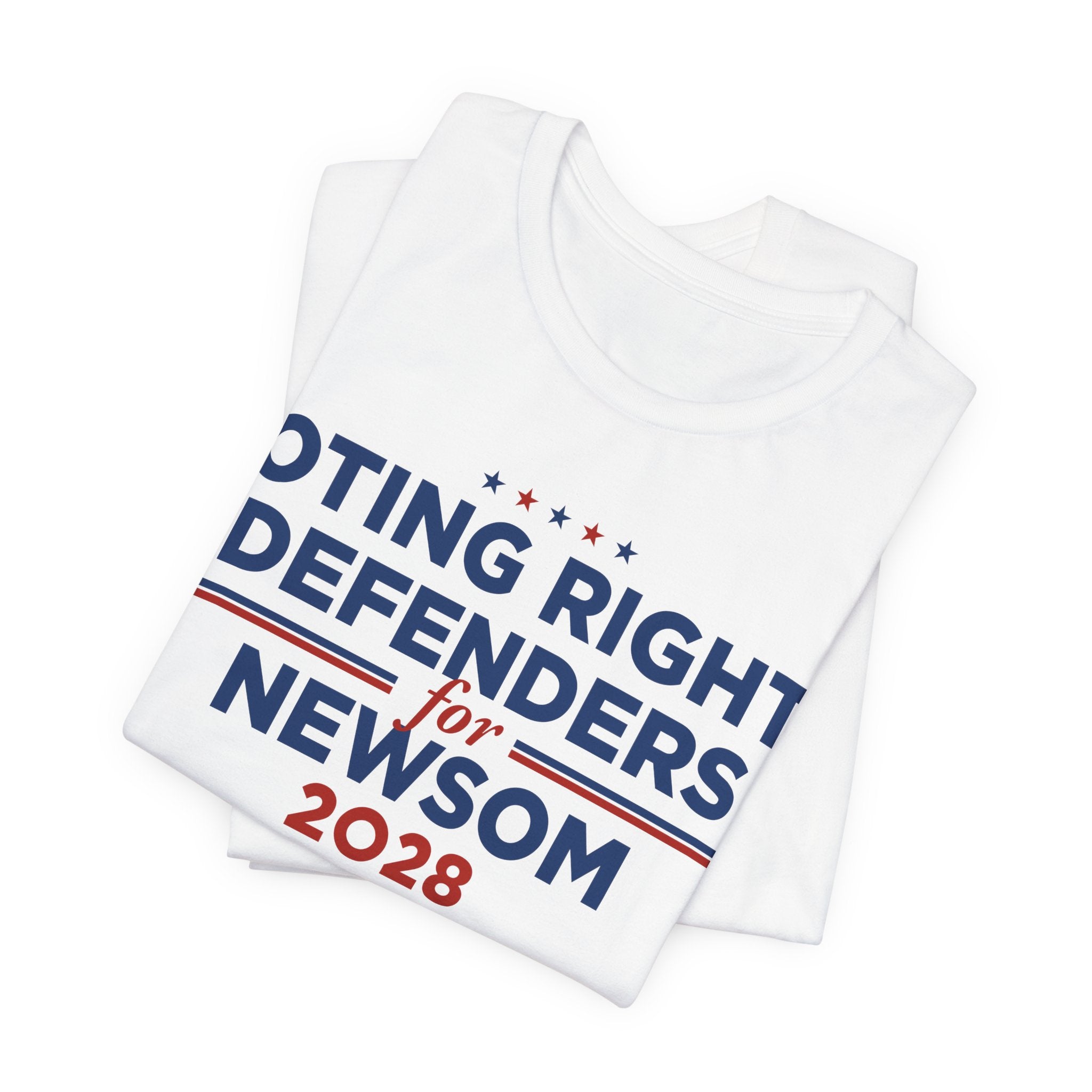 Voting Rights Defenders for Gavin Newsom for President Campaign T-Shirt 2028