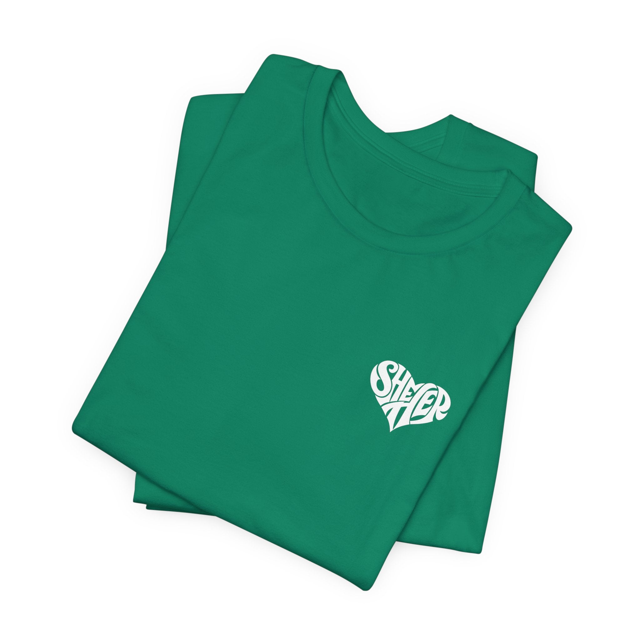She/Her Heart Pronoun T-Shirt – Minimalist Chest Graphic Tee