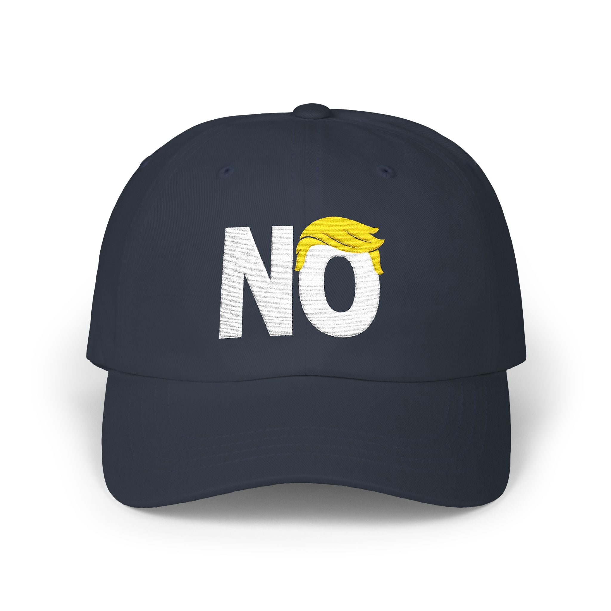 NO Embroidered Classic Dad Cap — Funny Anti-Trump Political Statement Baseball Cap