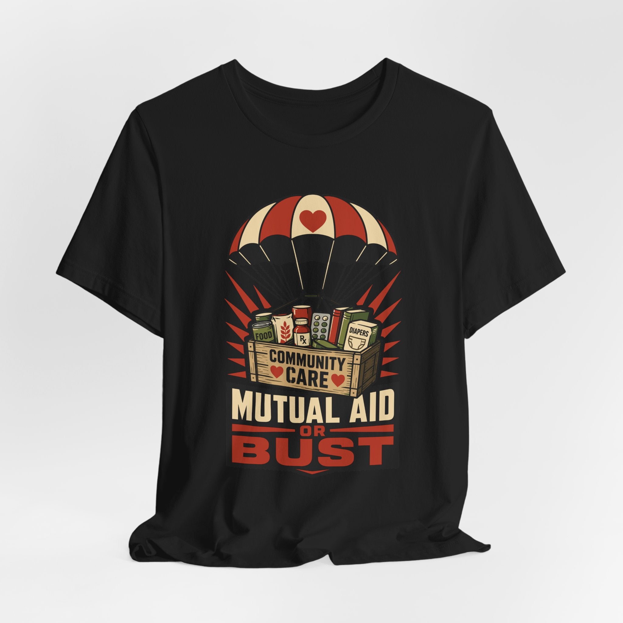Mutual Aid or Bust T-Shirt | Community Care Progressive Graphic Tee
