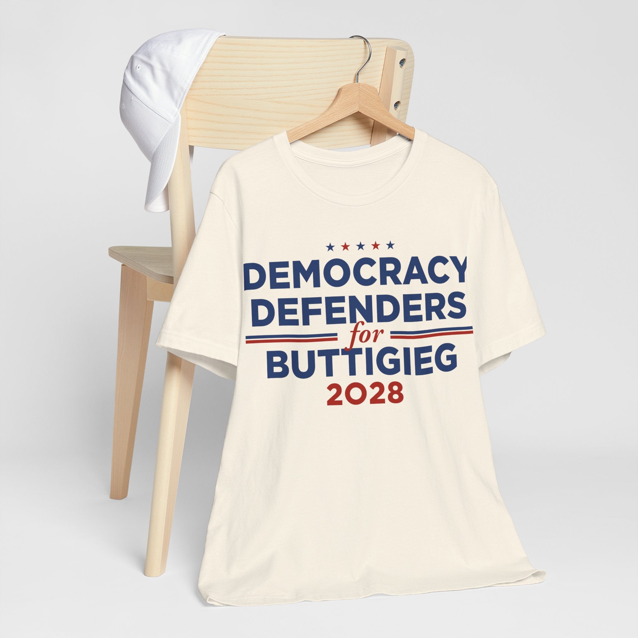Democracy Defenders for Buttigieg 2028 T-Shirt | Bella+Canvas 3001 Political Graphic Tee