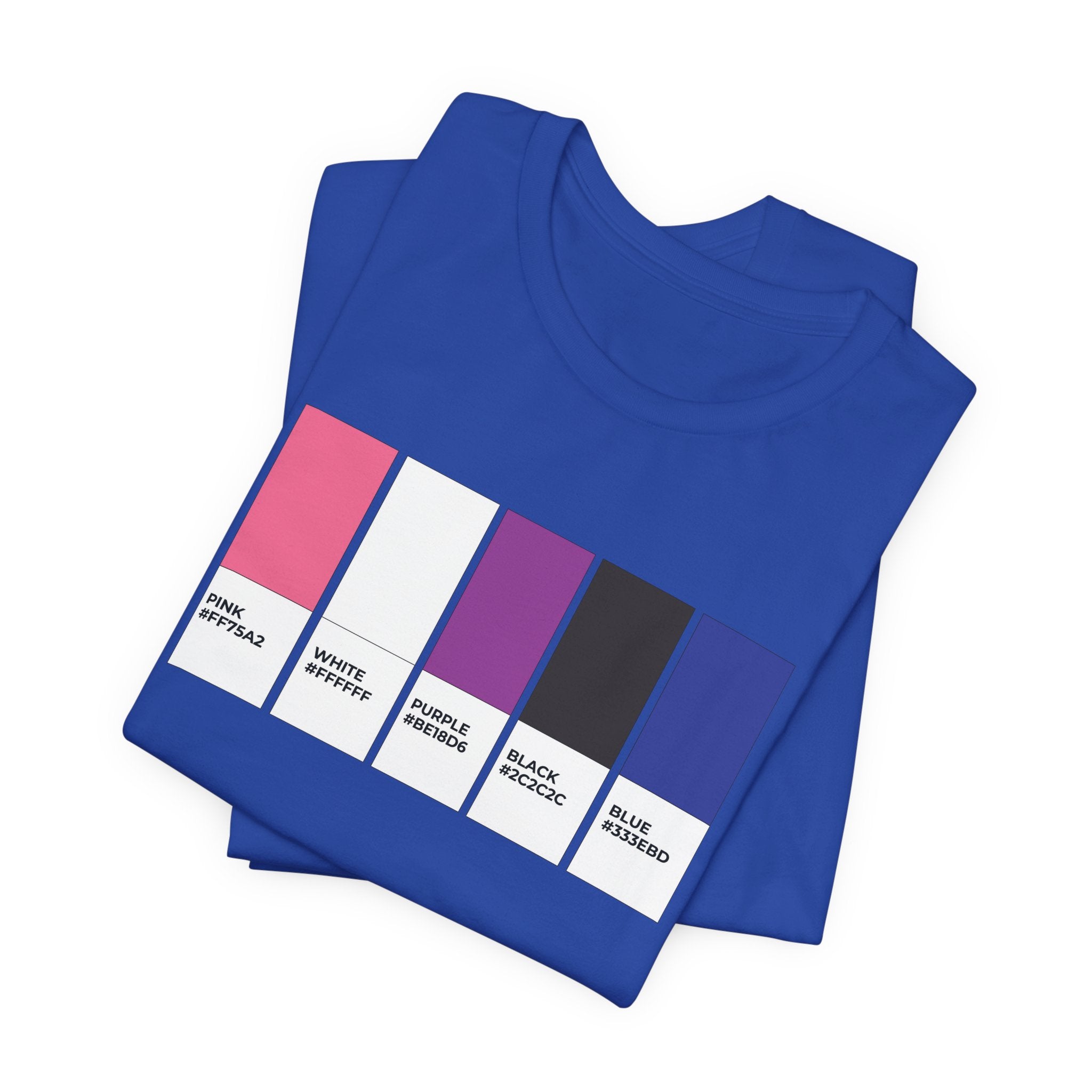 Funny Genderfluid Pride Flag Pantone Colors Unisex Jersey Short Sleeve T-Shirt