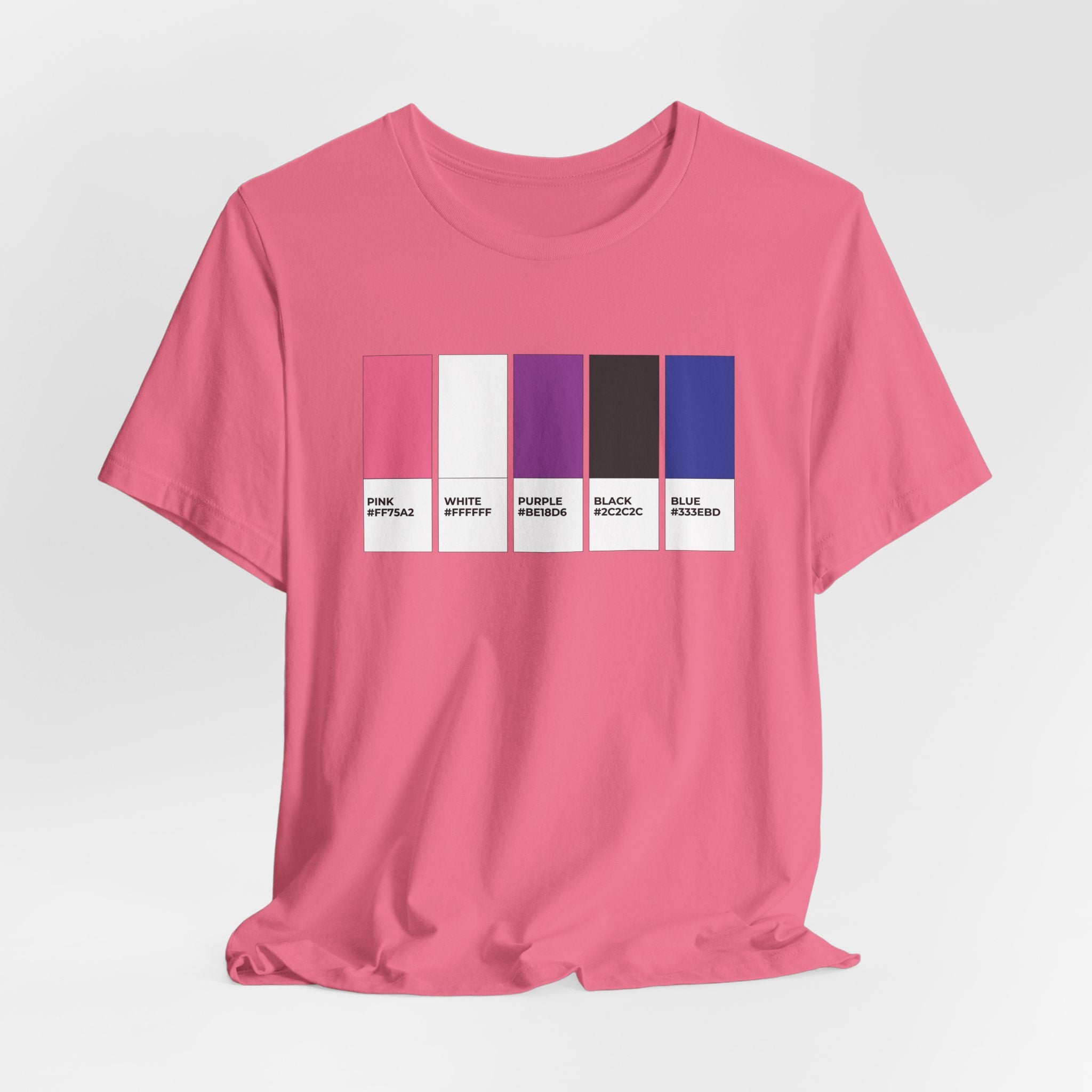 Funny Genderfluid Pride Flag Pantone Colors Unisex Jersey Short Sleeve T-Shirt