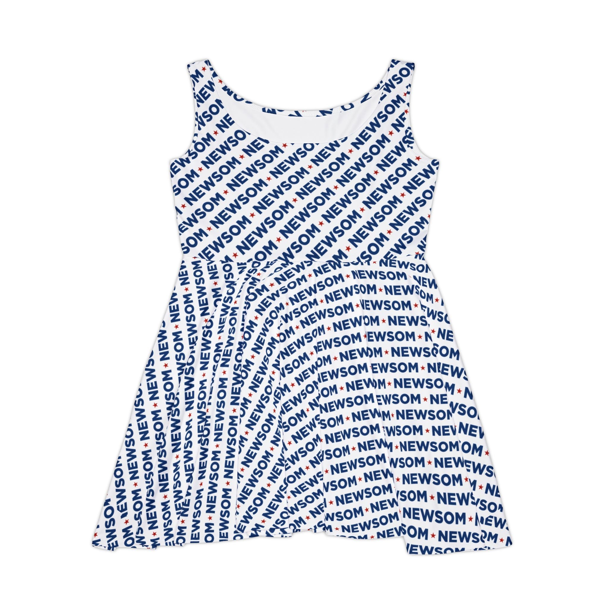 Gavin Newsom Skater Dress – Political Graphic Sleeveless Dress for Progressive Style