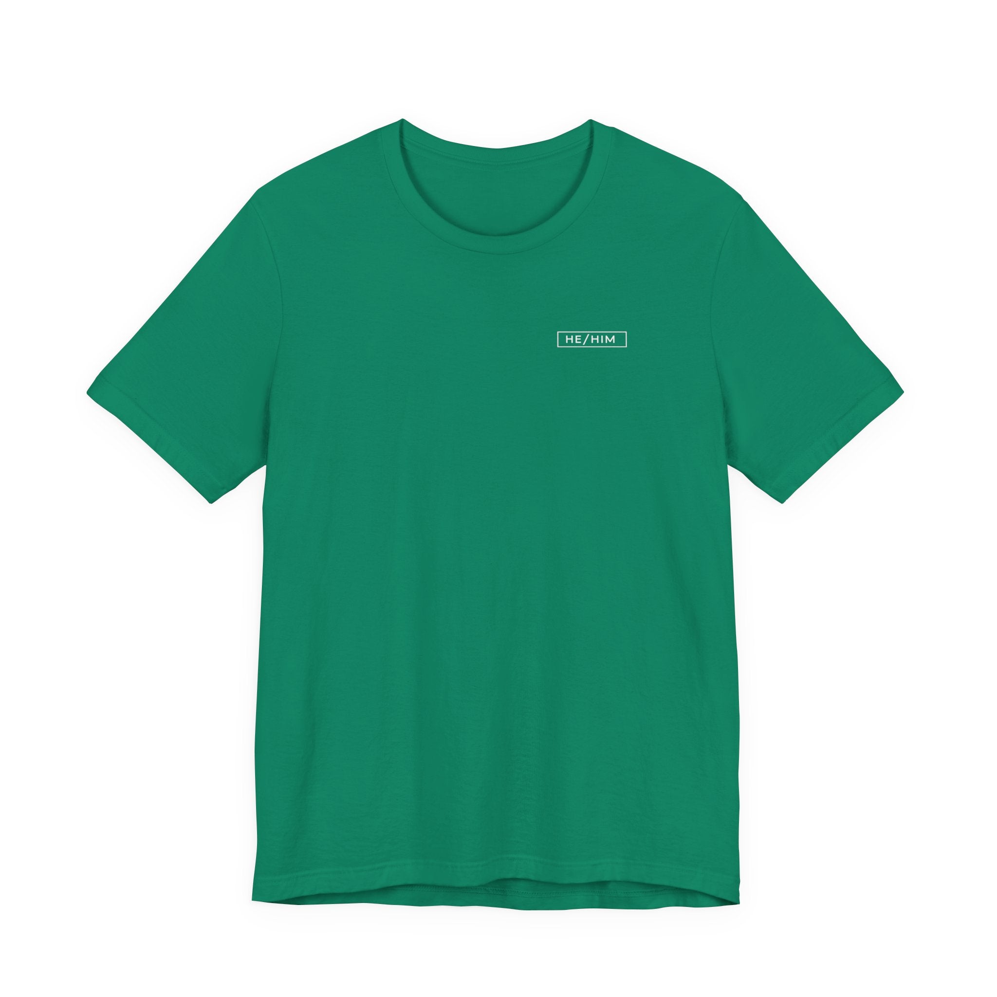 He/Him Pronoun T-Shirt – Minimalist Chest Graphic Tee