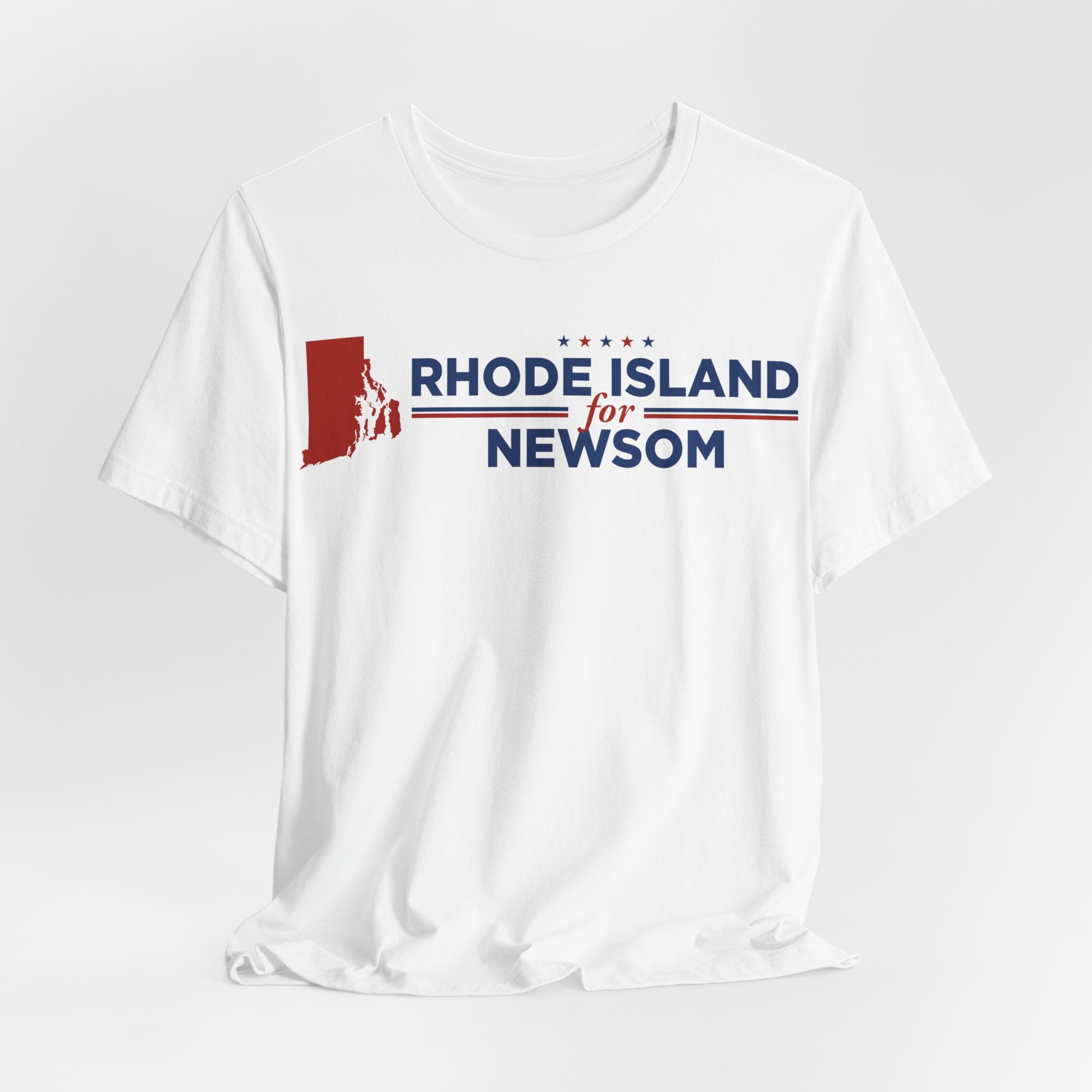 Rhode Island for Gavin Newsom for President Campaign T-Shirt 2028