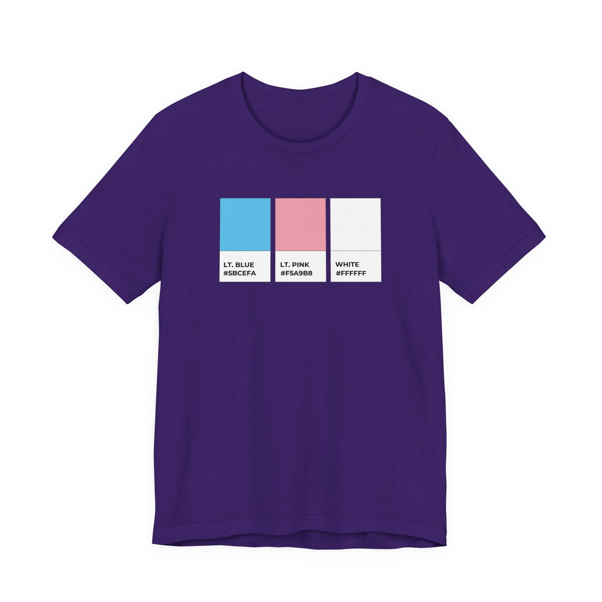 Funny Transgender Trans Pride Flag Pantone Colors Unisex Short Sleeve T-Shirt