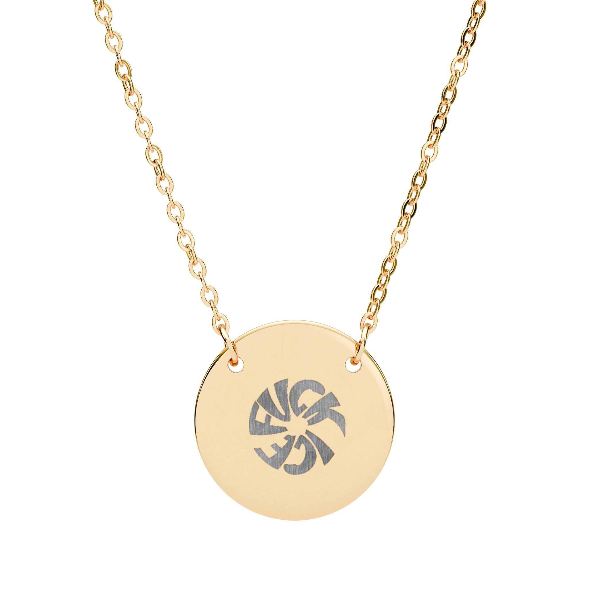 FUCK ICE Engraved Circle Necklace —  Minimalist Disc Pendant