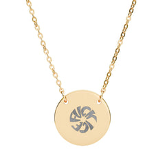 FUCK ICE Engraved Circle Necklace —  Minimalist Disc Pendant