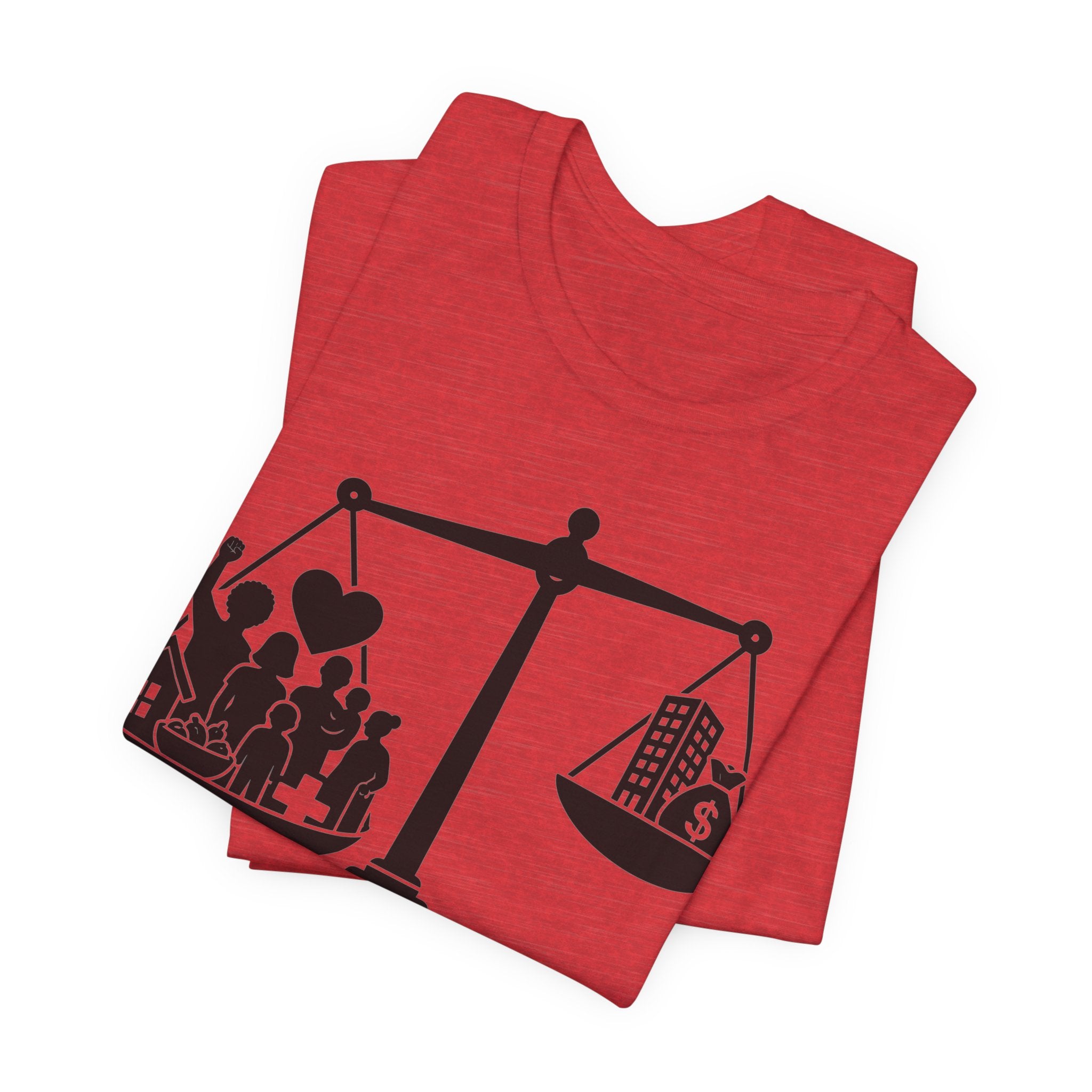 People Over Profit T-Shirt | Bella+Canvas 3001 Economic Justice Graphic Tee
