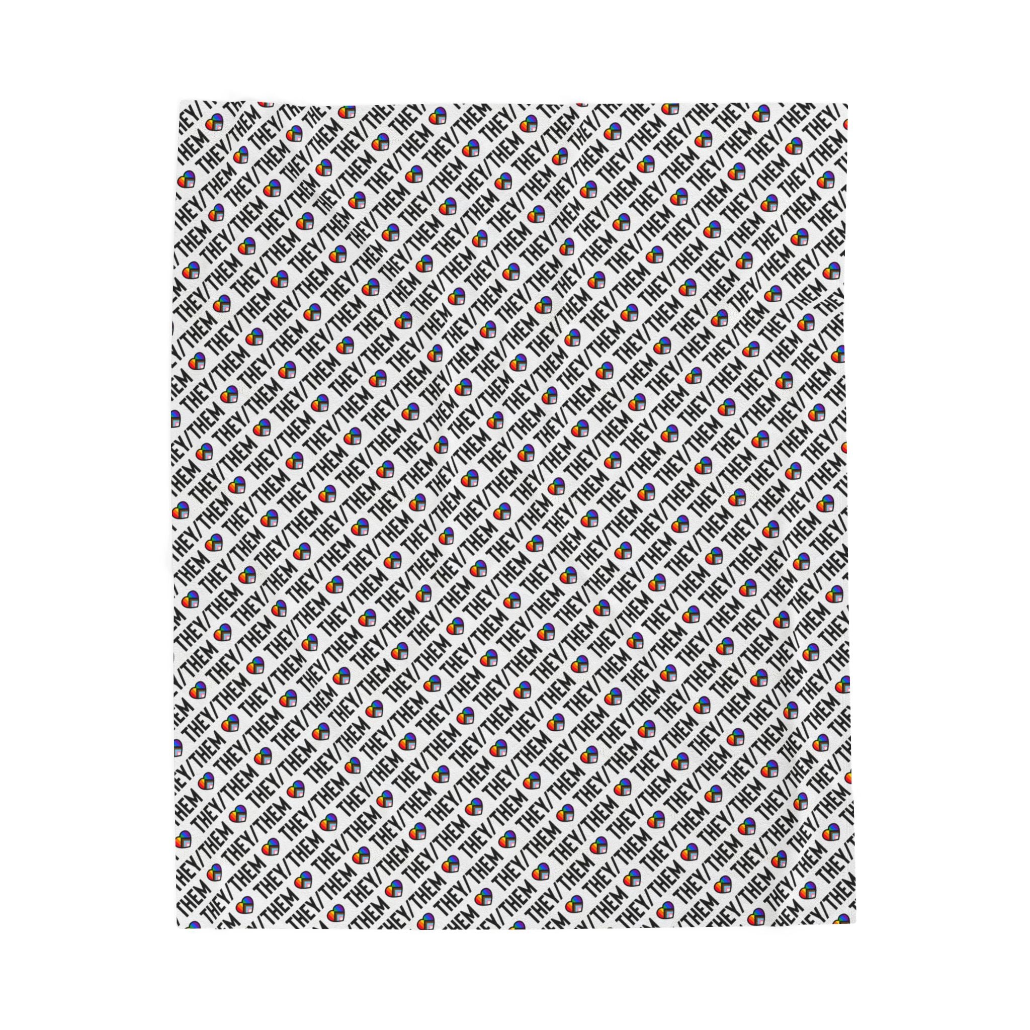 They/Them Pride Velveteen Plush Blanket