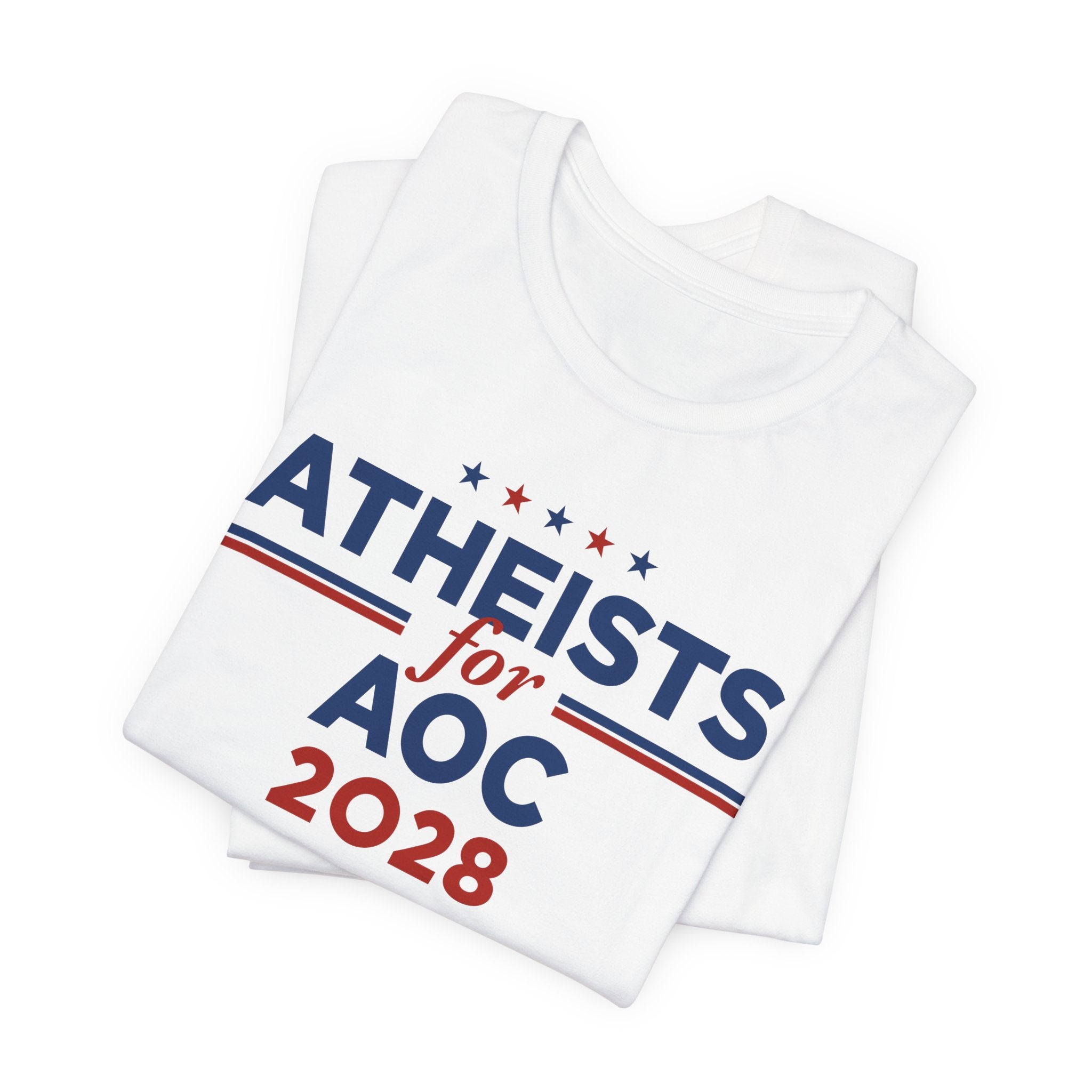 Atheists for AOC for President Campaign T-Shirt 2028