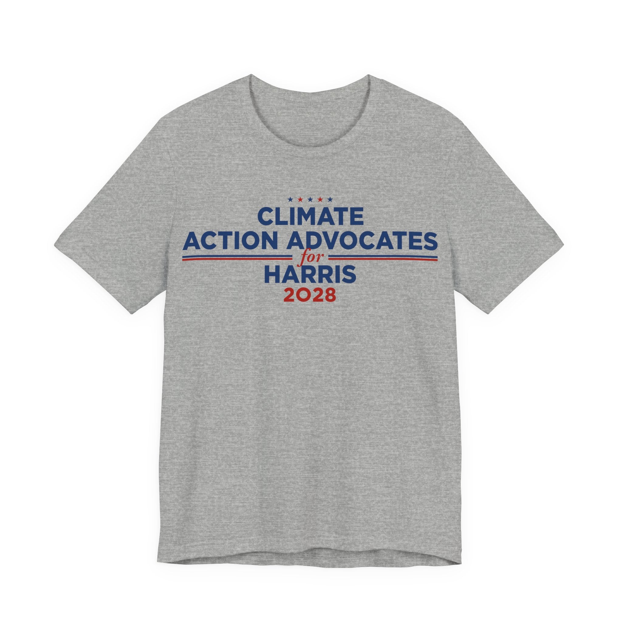 Climate Action Advocates for Harris 2028 T-Shirt | Bella+Canvas 3001 Political Graphic Tee