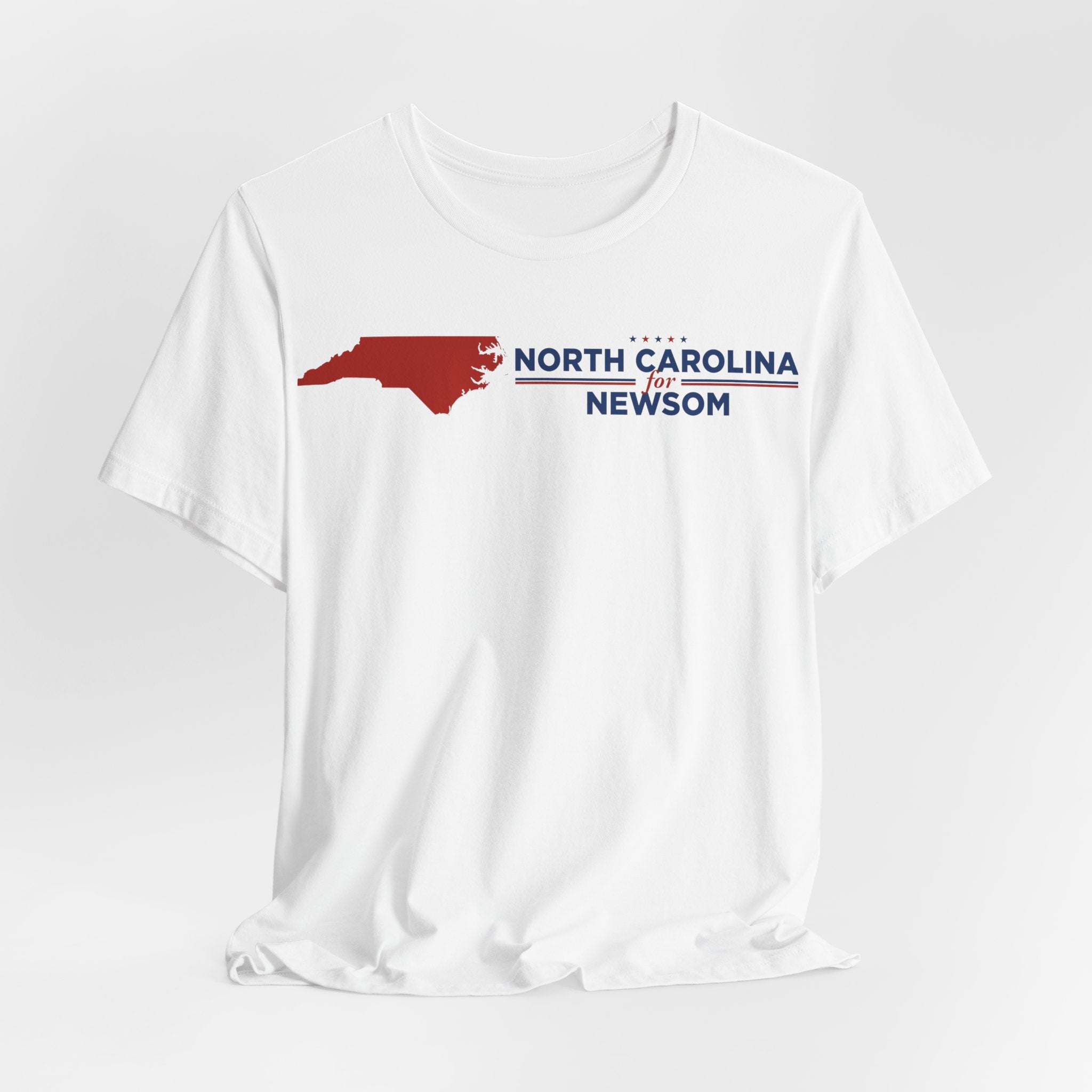 North Carolina for Gavin Newsom for President Campaign T-Shirt 2028